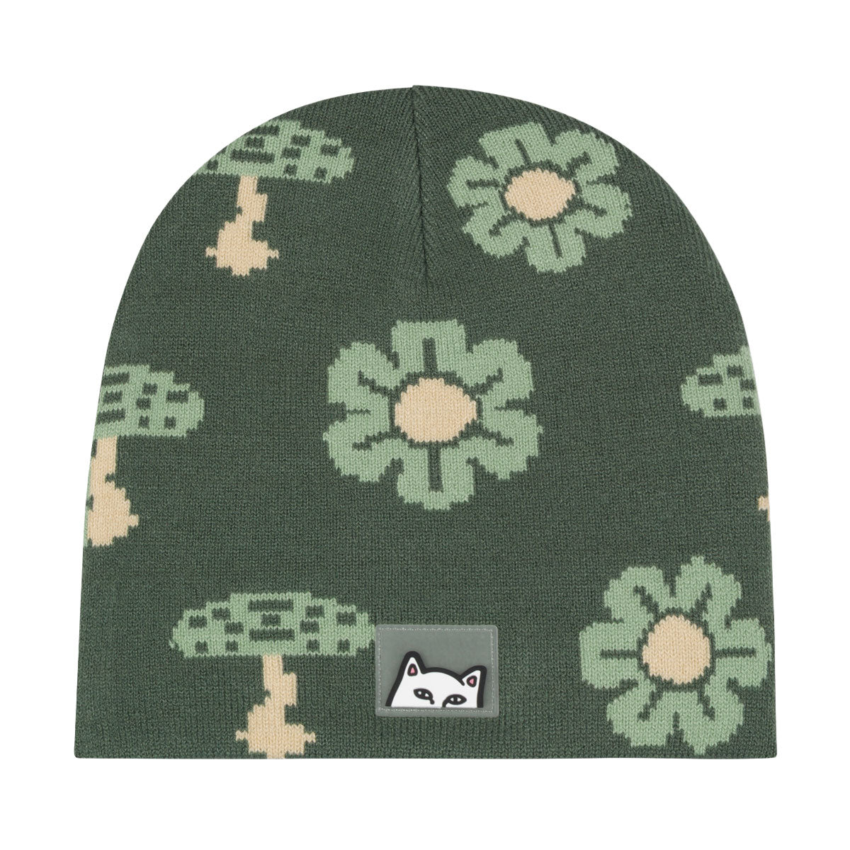 RIPNDIP Out Of This World Skull Beanie - Sage Green image 1