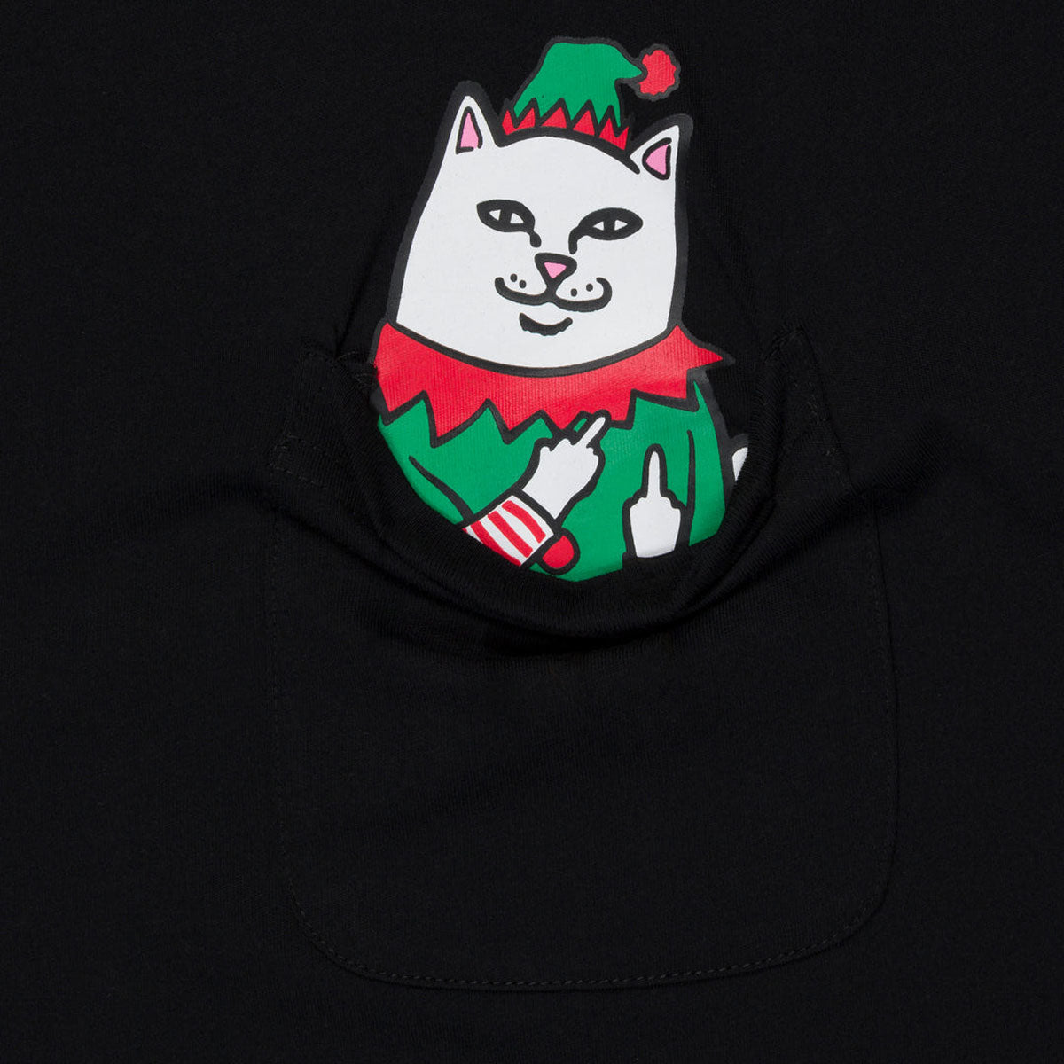 RIPNDIP Nermal Elf Pocket T-Shirt - Black image 2