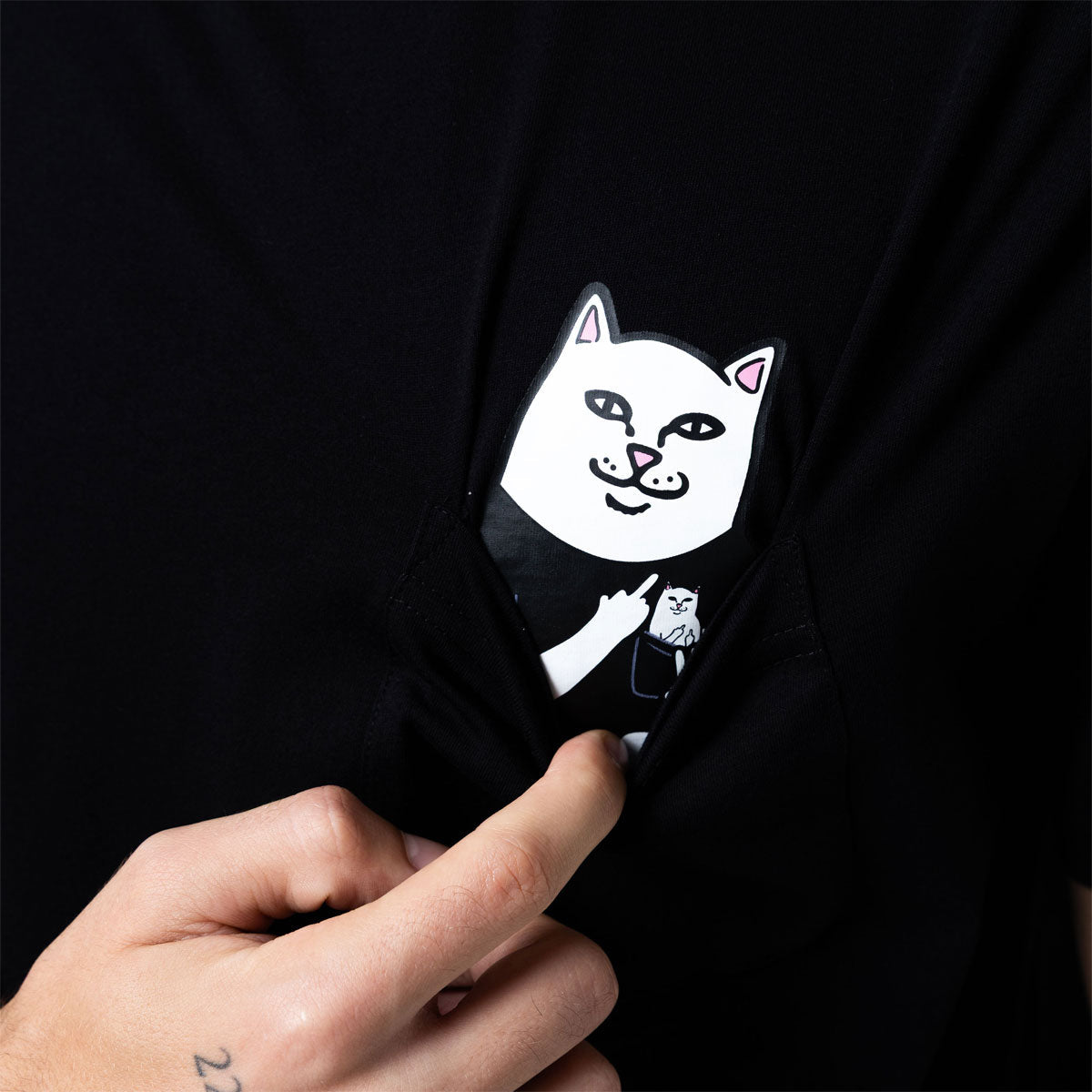 RIPNDIP Incepted Pocket T-Shirt - Black image 4