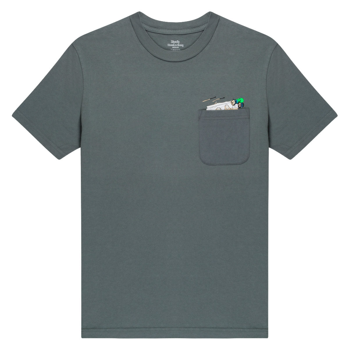 RIPNDIP x Cheech & Chong Roll Me Up T-Shirt - Charcoal image 1