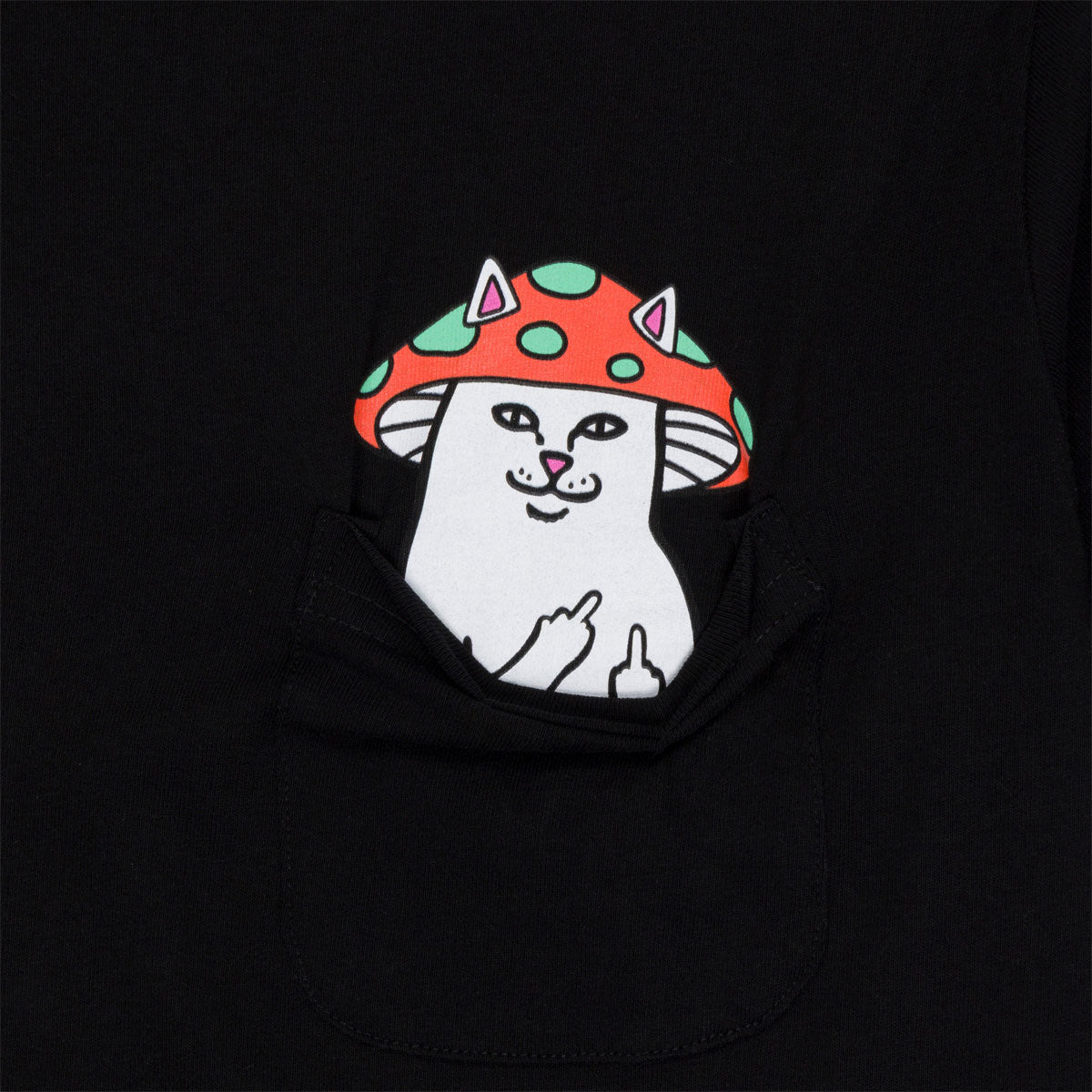 RIPNDIP Lord Shroomy Pocket T-Shirt - Black image 2