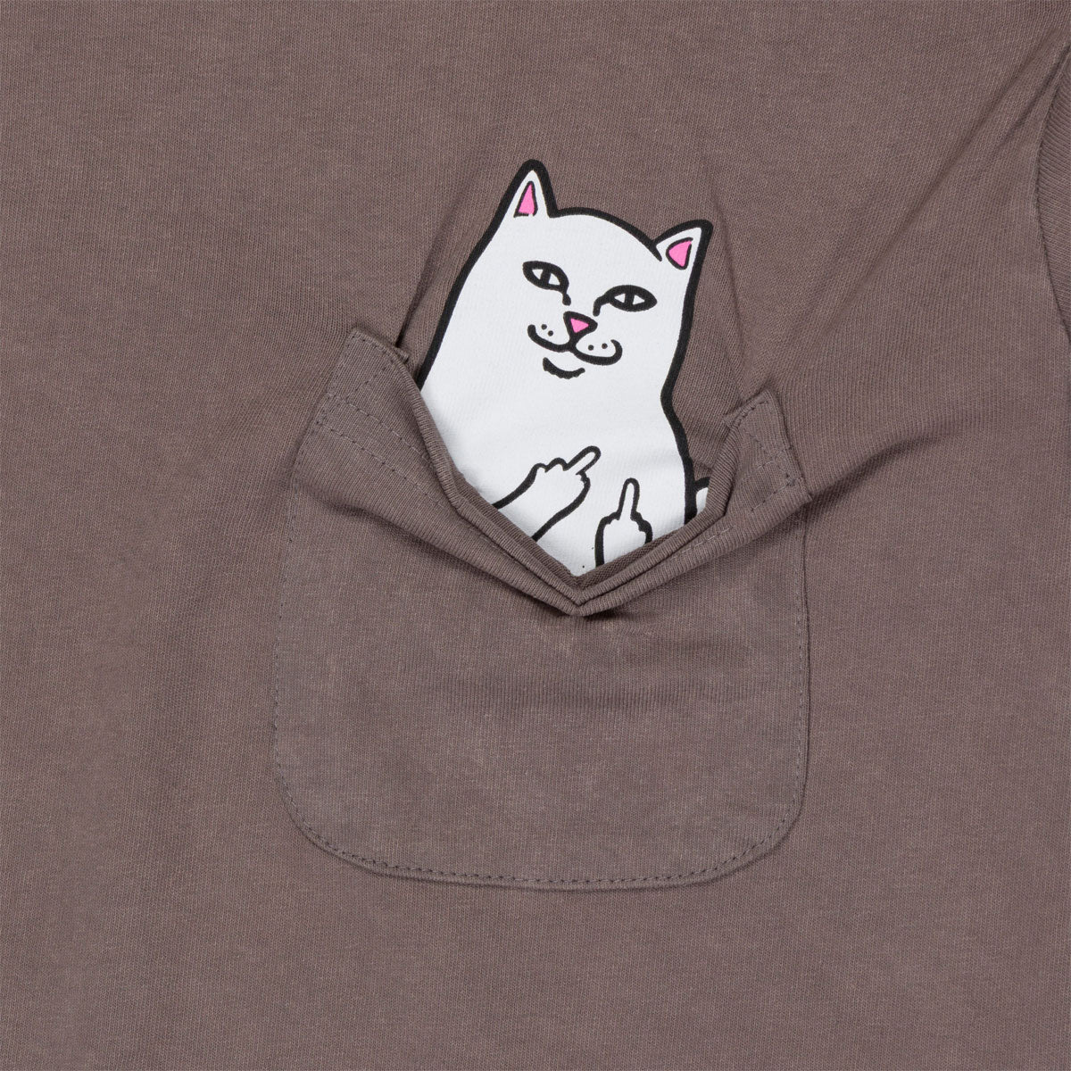 RIPNDIP Lord Nermal Pocket T-Shirt - Tan Mineral Wash image 2