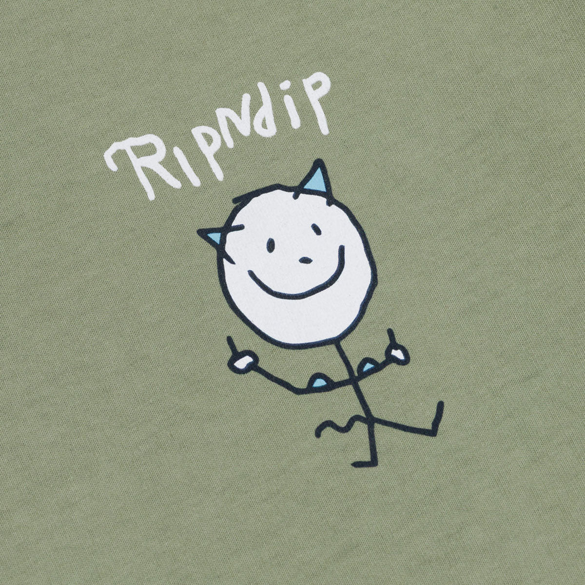 RIPNDIP Nerman Rockwell T-Shirt - Dusty Olive image 4