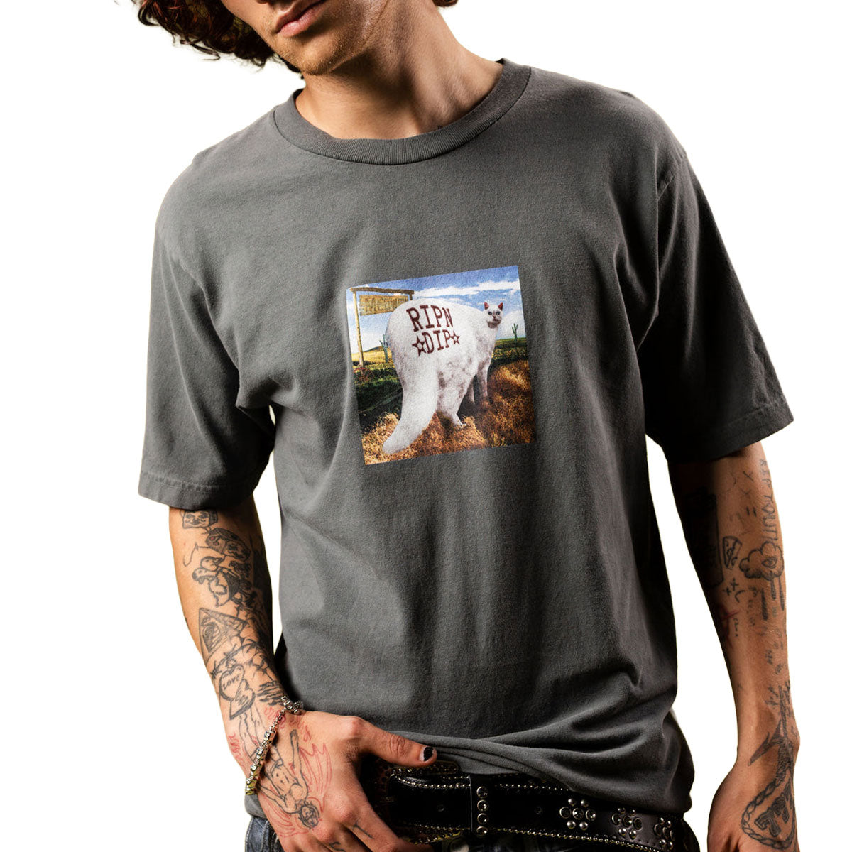 RIPNDIP Rowdy Howdy T-Shirt - Charcoal image 4