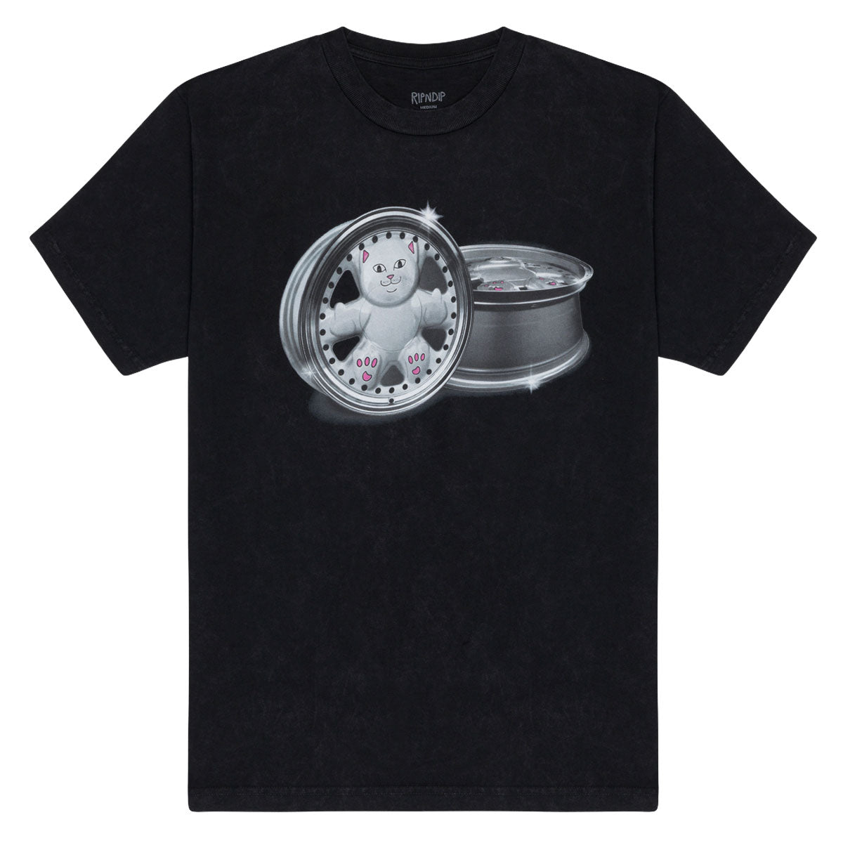 RIPNDIP Nerm Wheels T-Shirt - Black Vintage Wash image 1