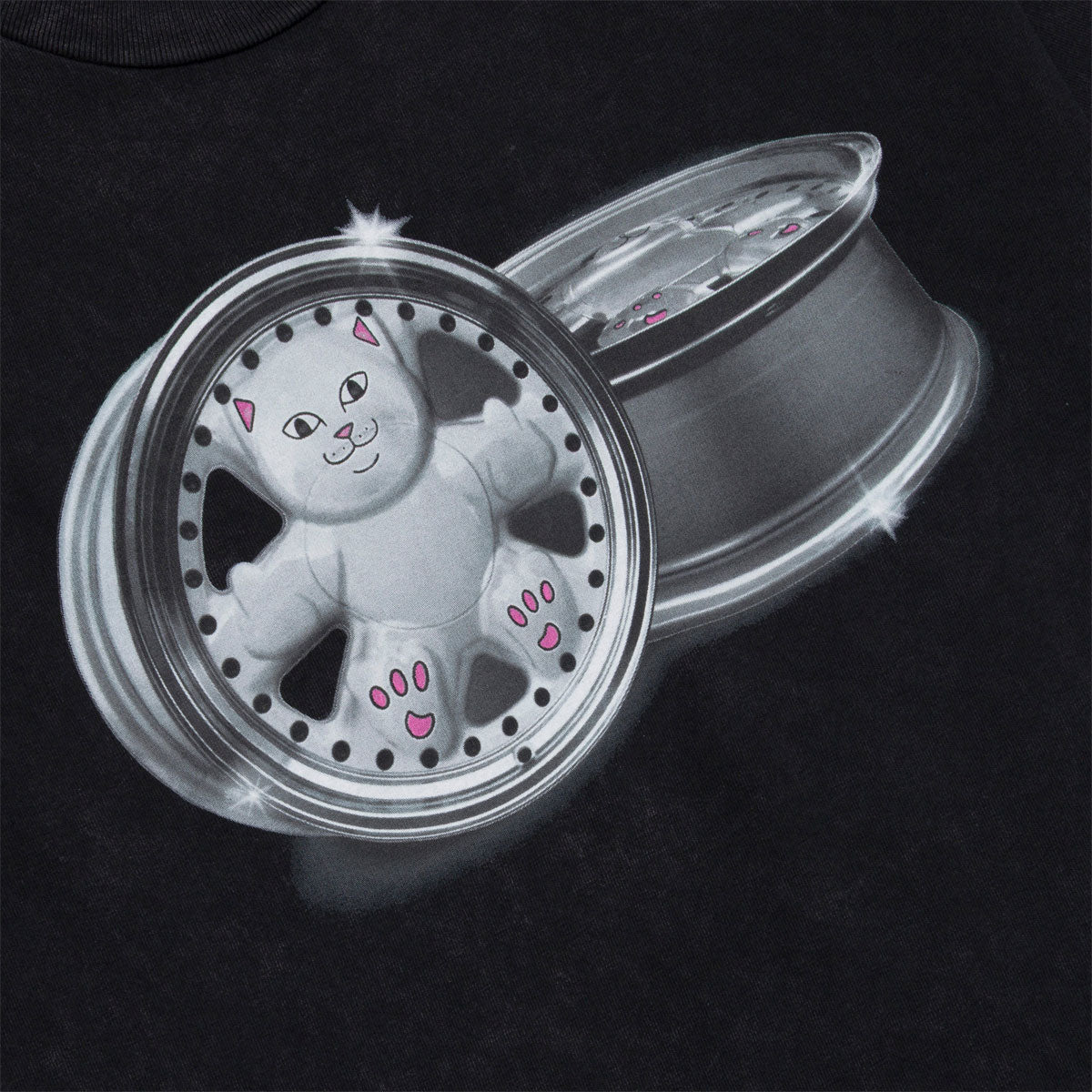 RIPNDIP Nerm Wheels T-Shirt - Black Vintage Wash image 3