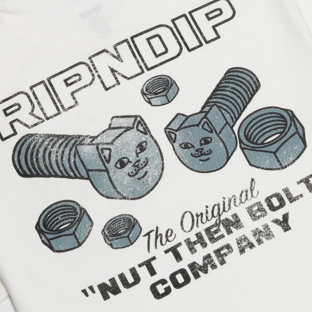 RIPNDIP Nut Then Bolt Pocket T-Shirt - Bone image 4