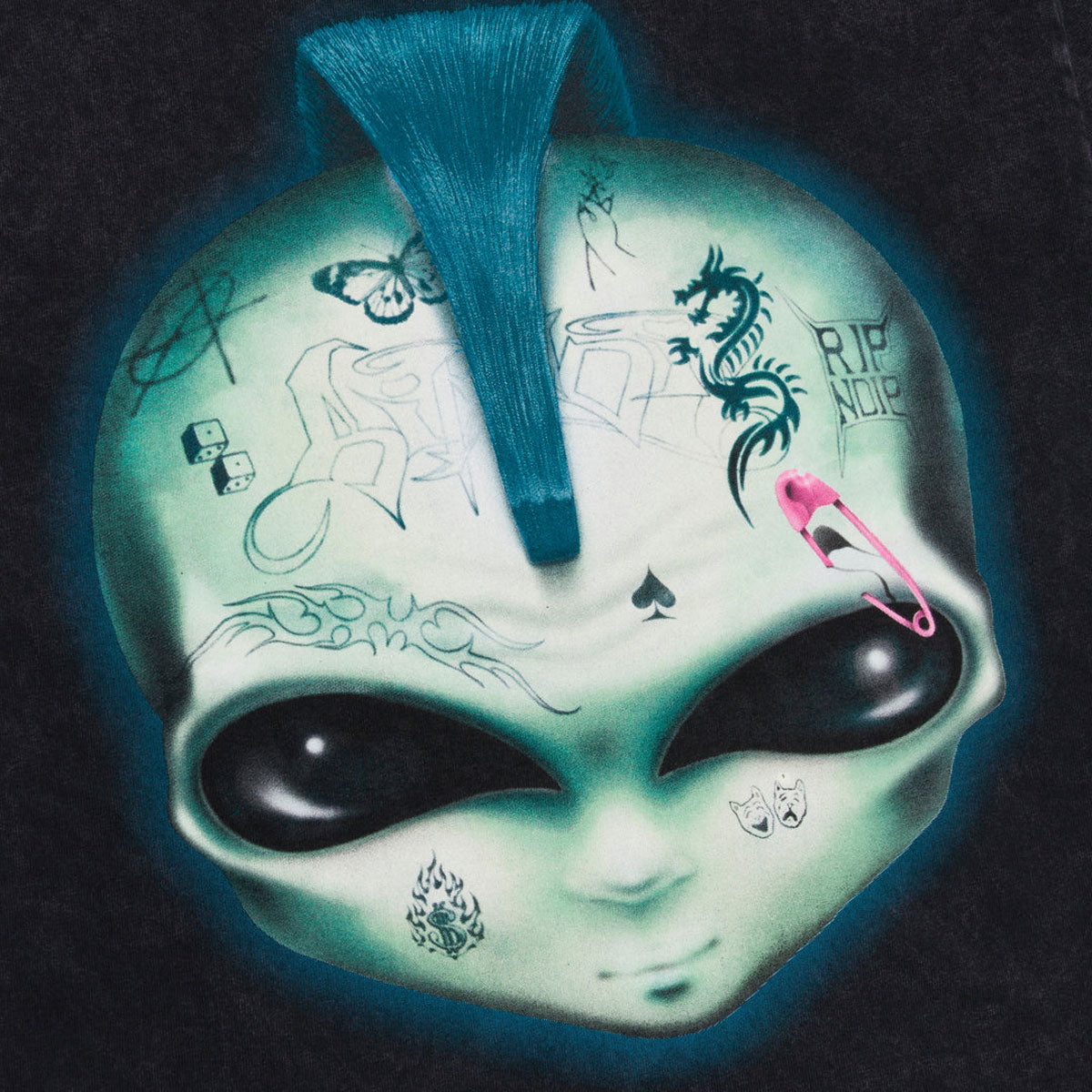 RIPNDIP Squabble Up T-Shirt - Black Vintage Wash image 4