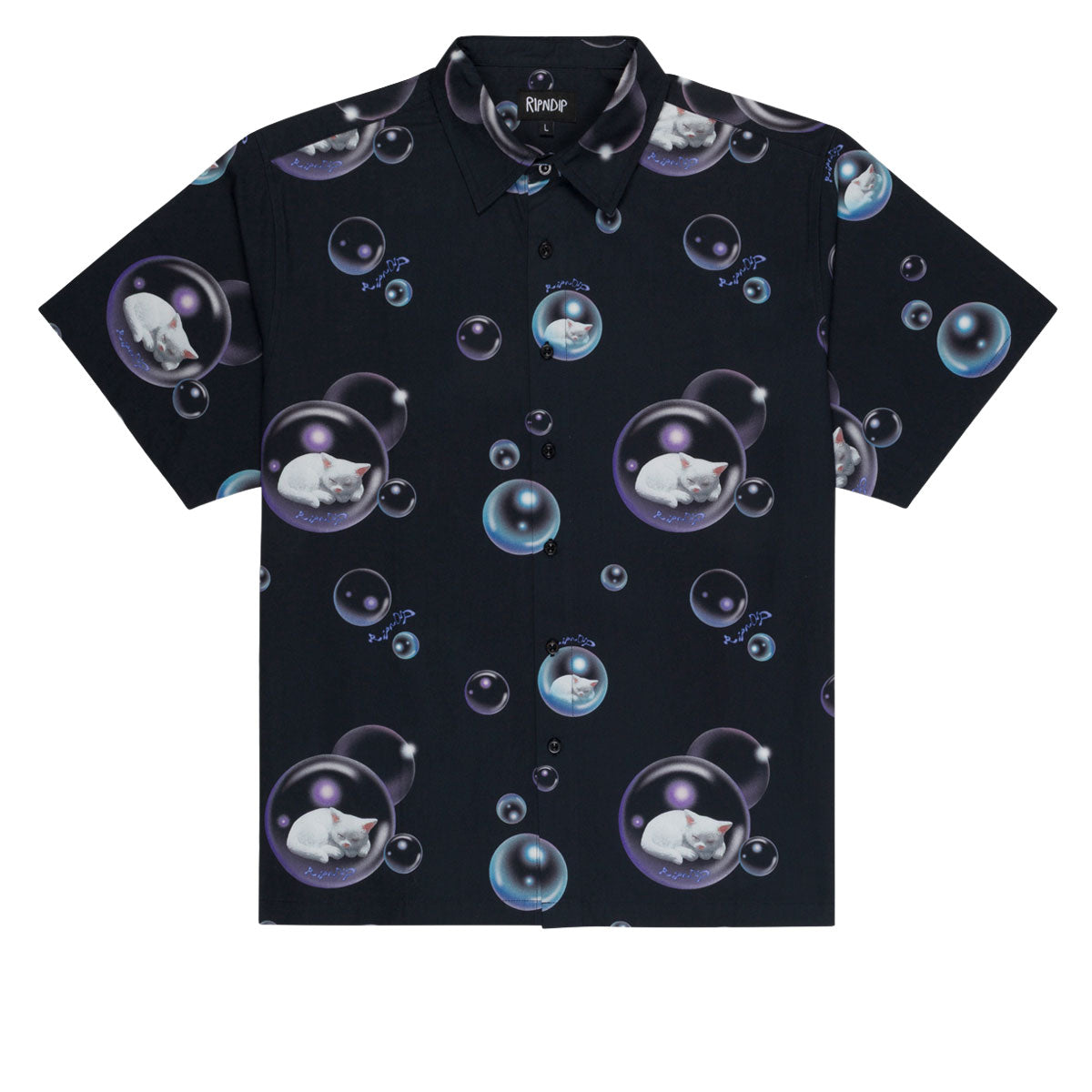 RIPNDIP Bubbles Button Up Shirt - Black image 1