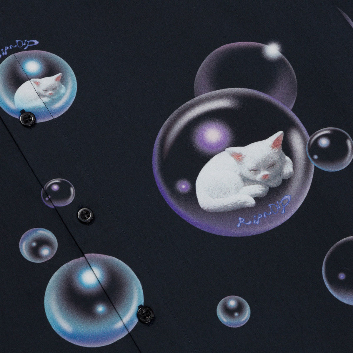 RIPNDIP Bubbles Button Up Shirt - Black image 3