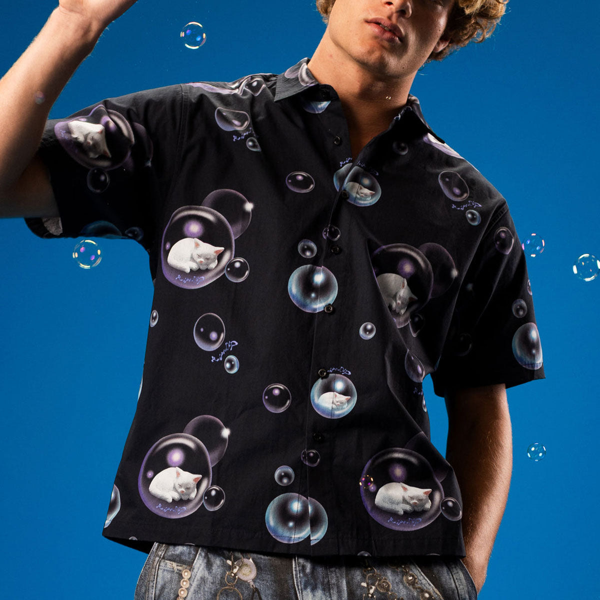 RIPNDIP Bubbles Button Up Shirt - Black image 4