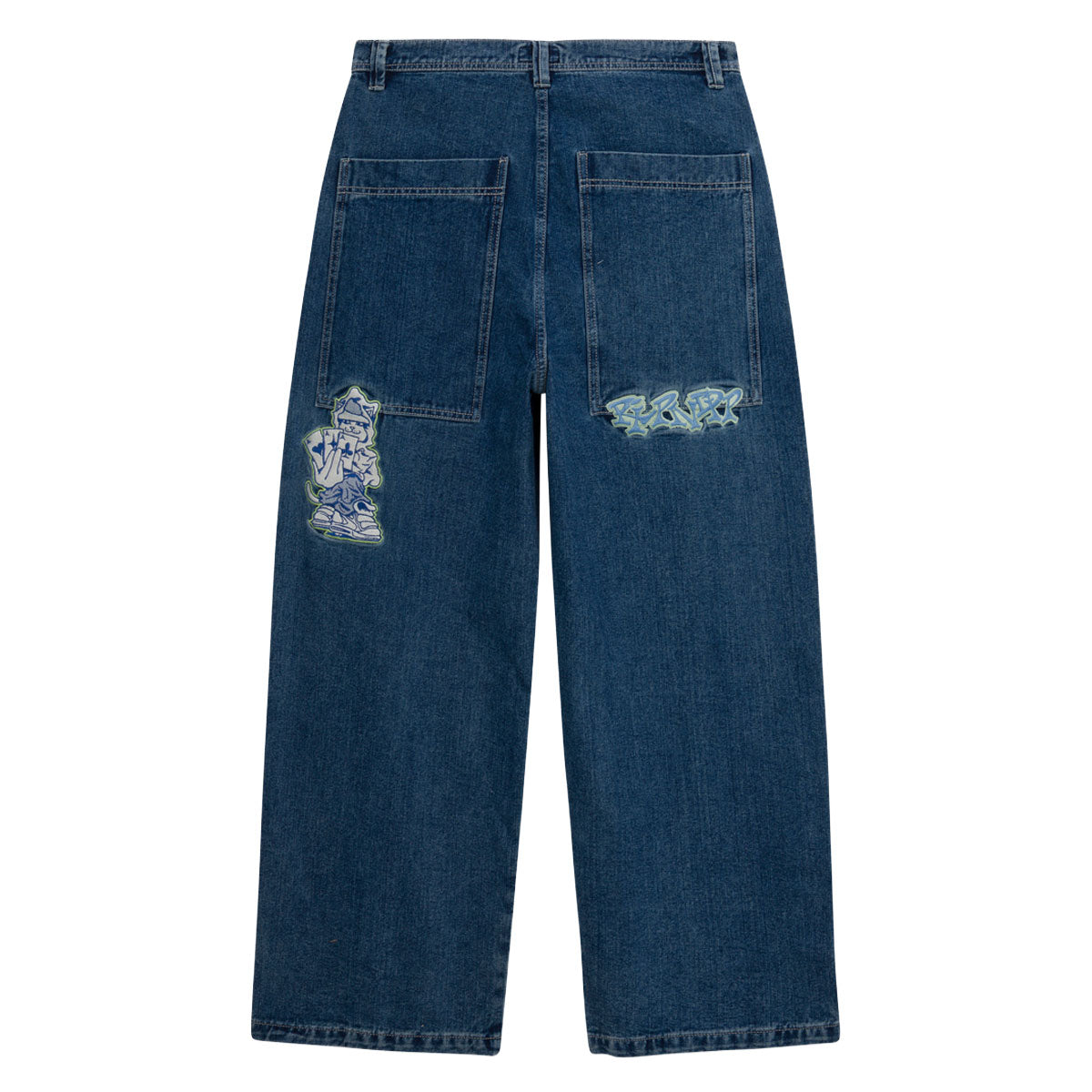 RIPNDIP Ace Ultra Wide Leg Jeans - Medium Wash image 2