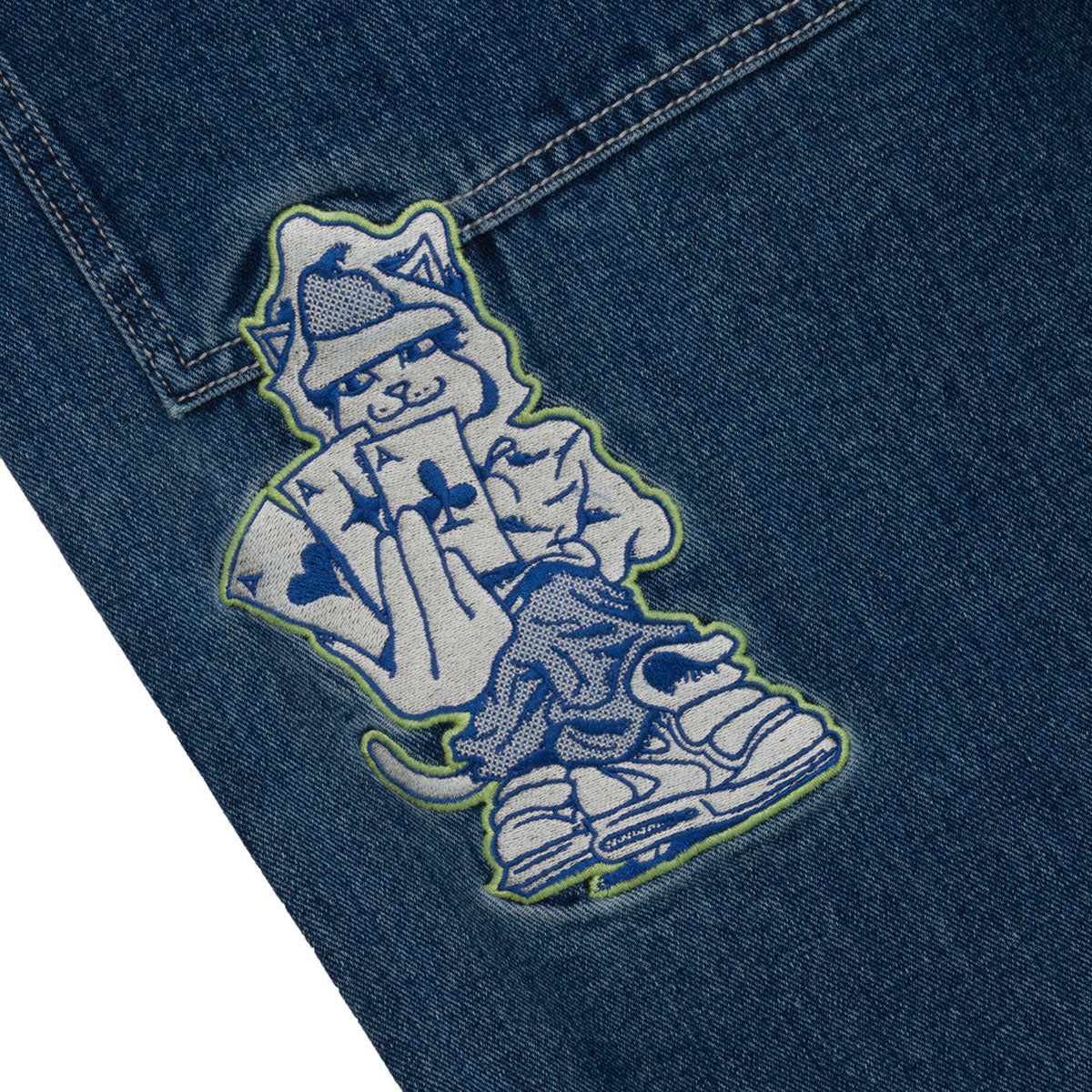 RIPNDIP Ace Ultra Wide Leg Jeans - Medium Wash image 3