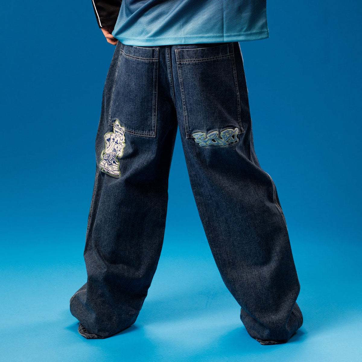 RIPNDIP Ace Ultra Wide Leg Jeans - Medium Wash image 5