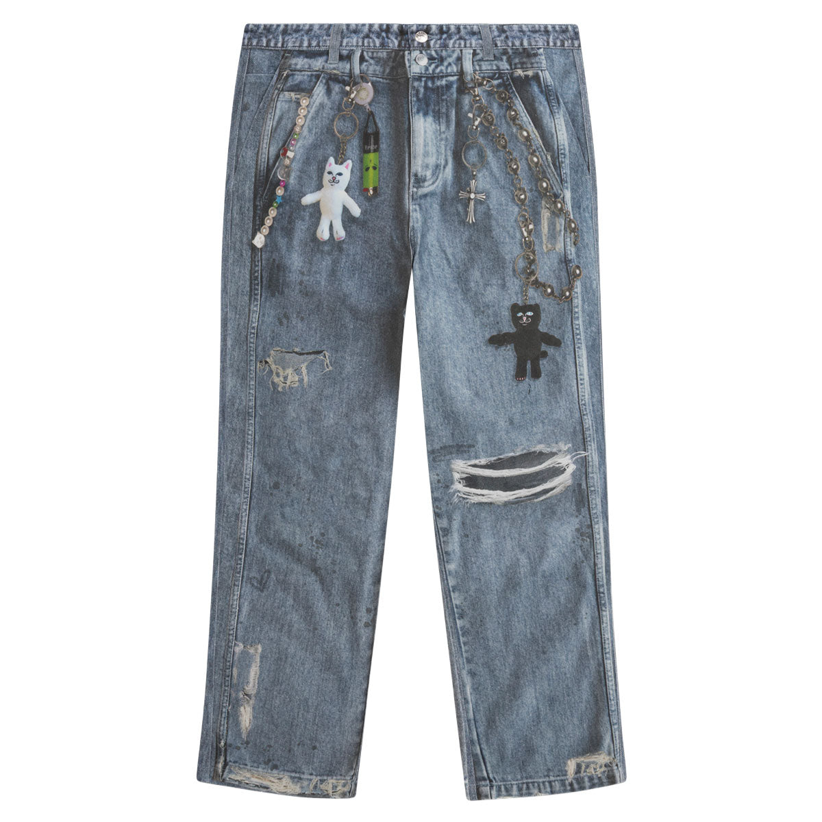 RIPNDIP Real Wide Leg Denim Jeans - Light Wash image 1