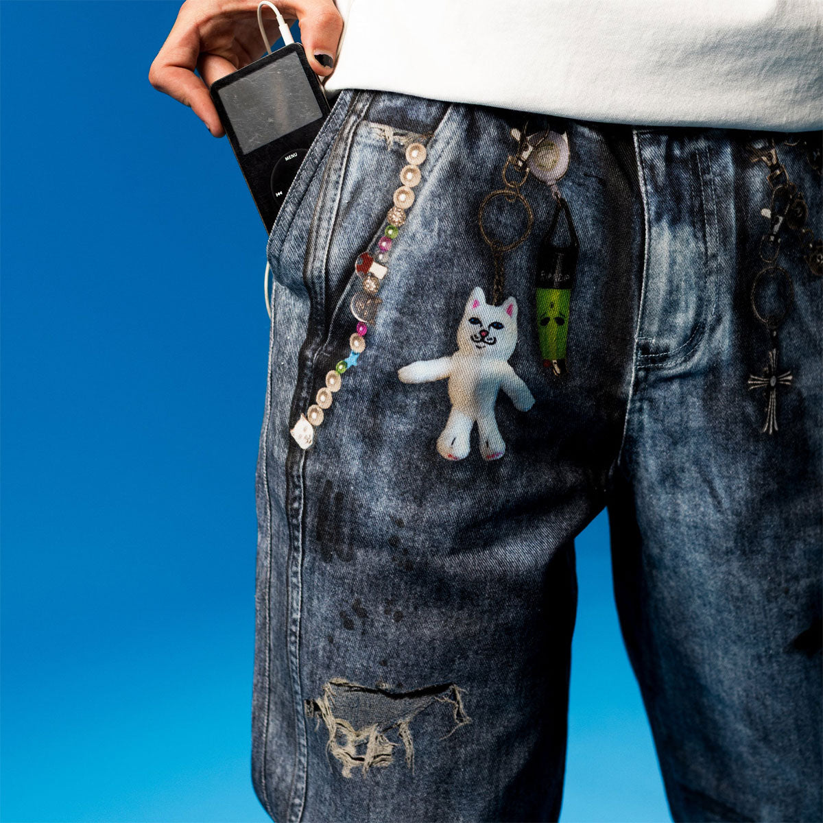 RIPNDIP Real Wide Leg Denim Jeans - Light Wash image 5