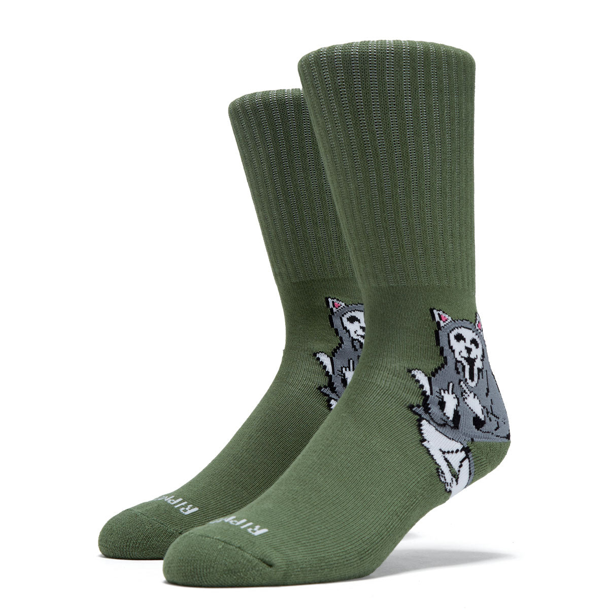 RIPNDIP Trick Or Treat Socks - Dusty Forest image 1