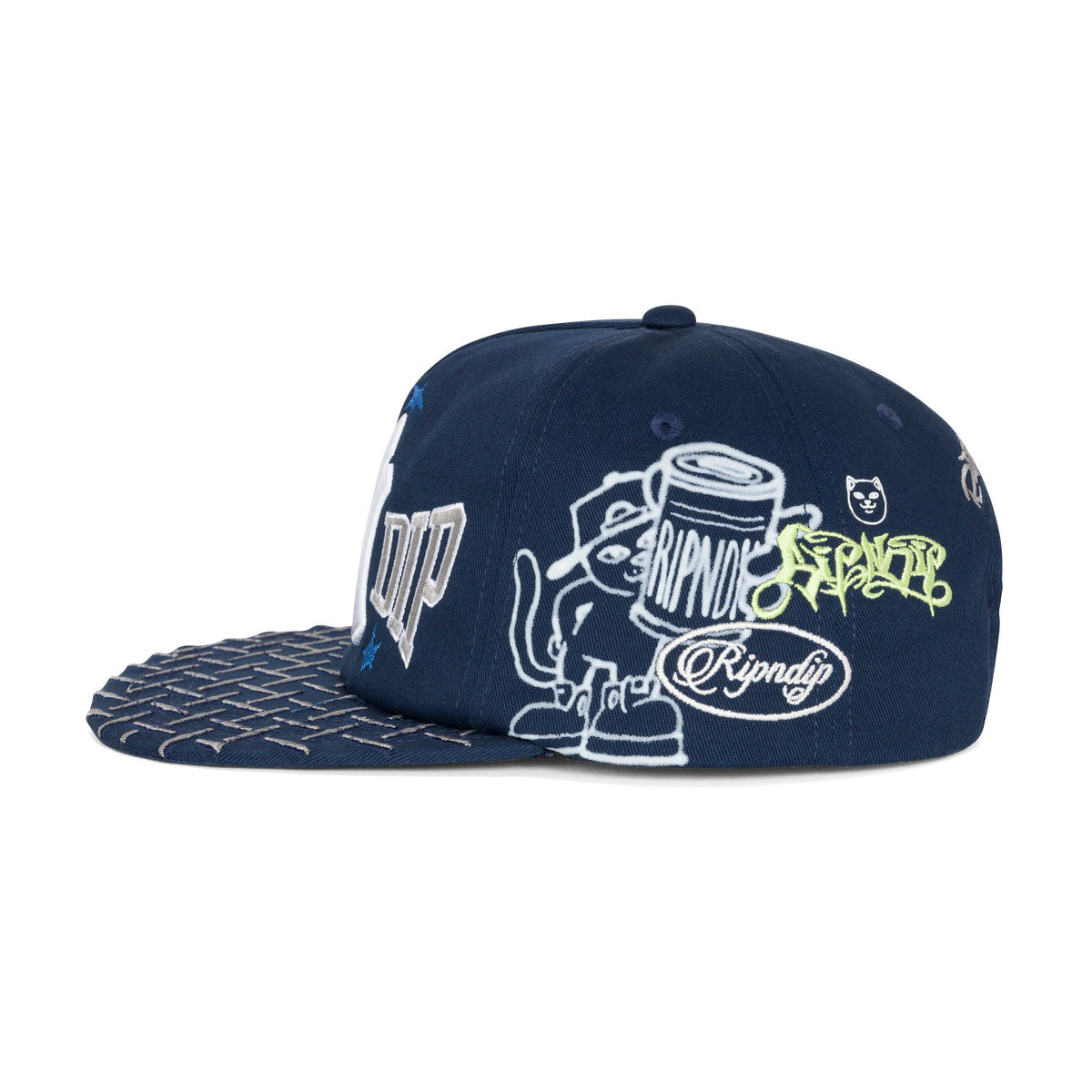 RIPNDIP NY Athletics Snapback Hat - Navy image 4