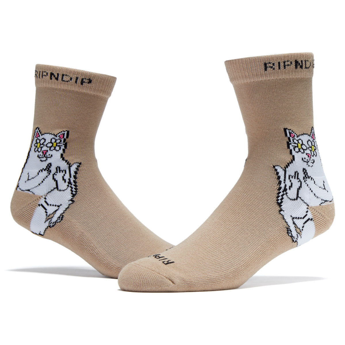 RIPNDIP Lord Nermal Blossom Mid Socks - Almond image 2