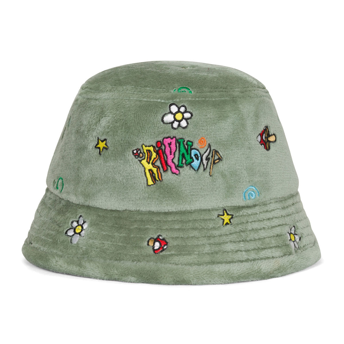 RIPNDIP Broken Down Sherpa Bucket Hat - Light Sage image 1