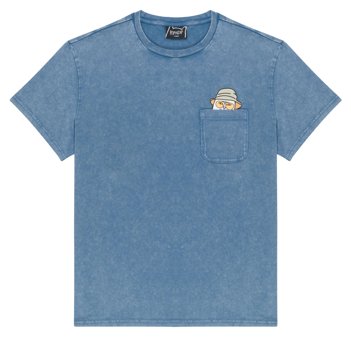 RIPNDIP Nermal S Thompson Pocket T-Shirt - Slate Mineral Wash image 1