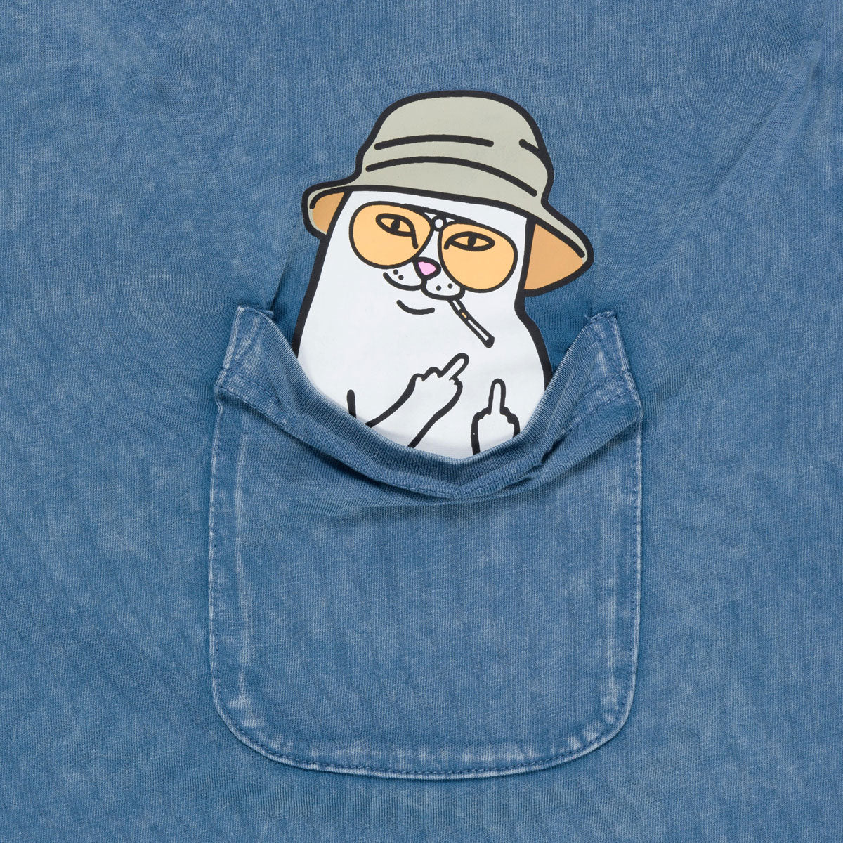 RIPNDIP Nermal S Thompson Pocket T-Shirt - Slate Mineral Wash image 2