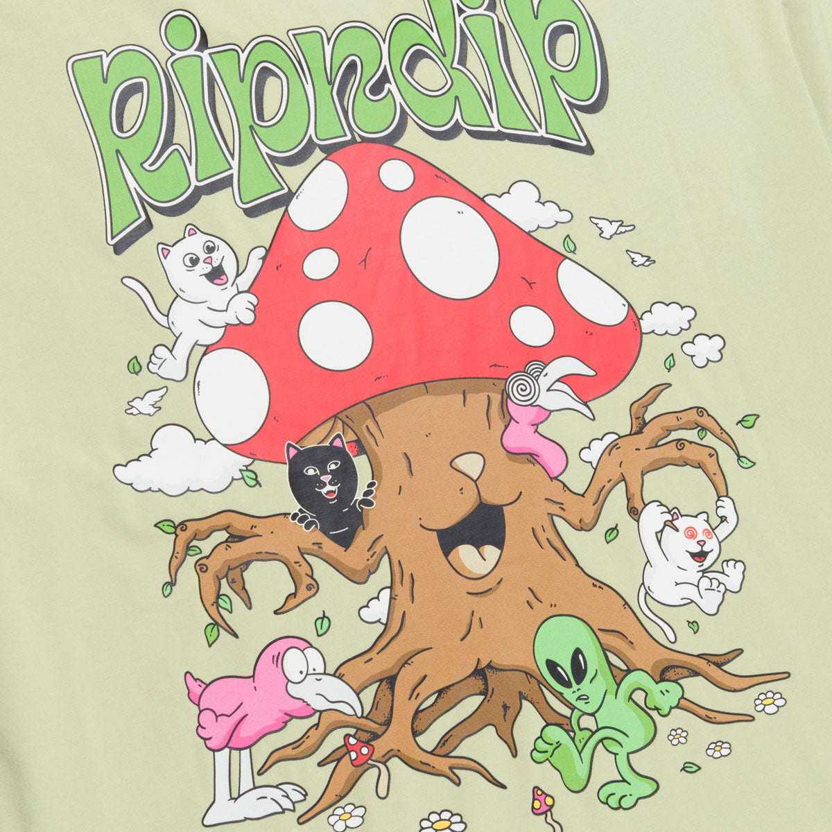 RIPNDIP Playground T-Shirt - Light Moss image 3