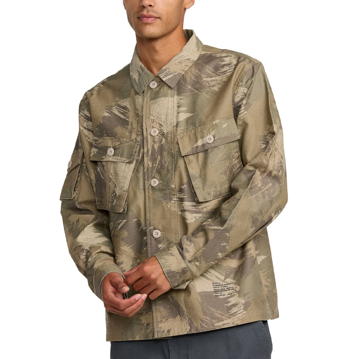 RVCA Mil Jacket - Khaki Camo image 1