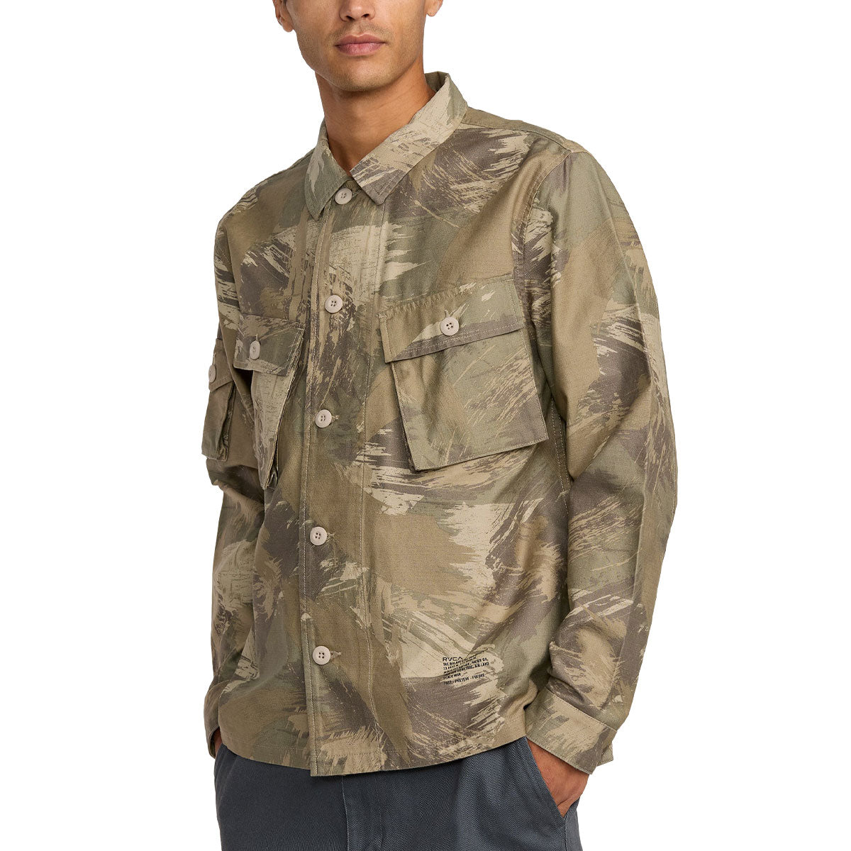 RVCA Mil Jacket - Khaki Camo image 3