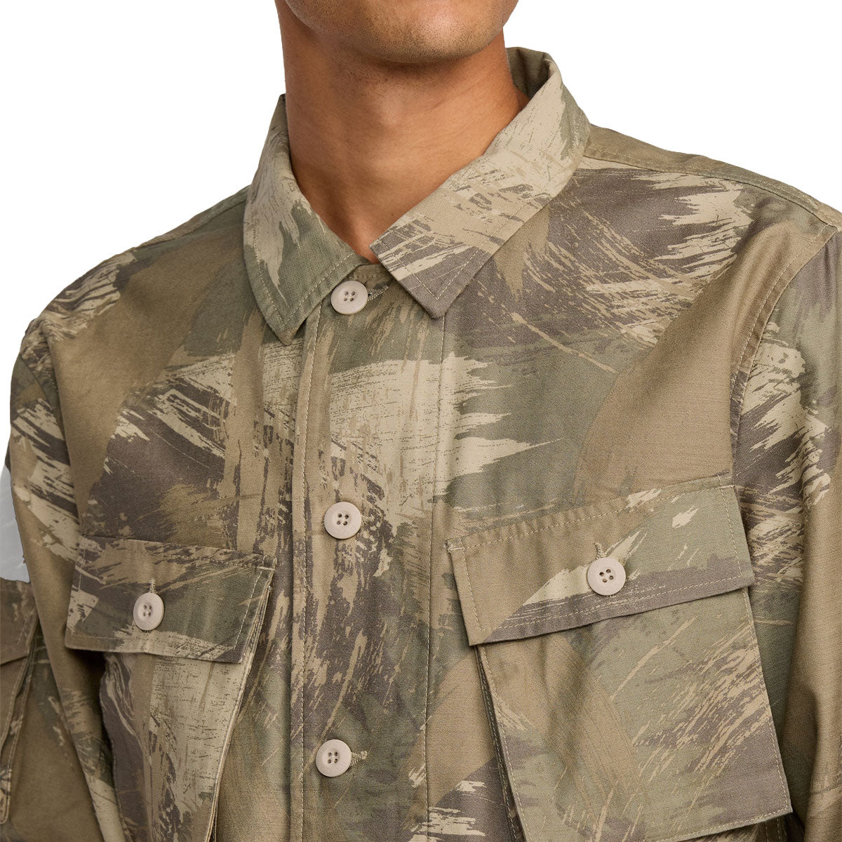 RVCA Mil Jacket - Khaki Camo image 4