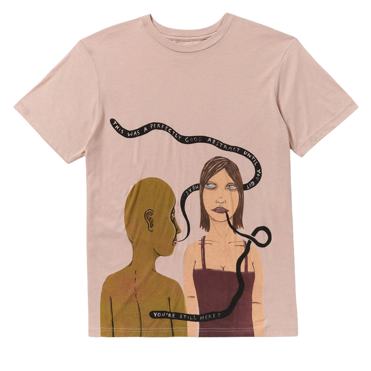 RVCA You're Still Here T-Shirt - Pale Mauve image 1