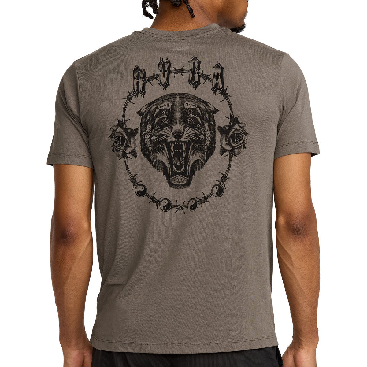 RVCA Benj Tiger Eyes T-Shirt - Mushroom image 4