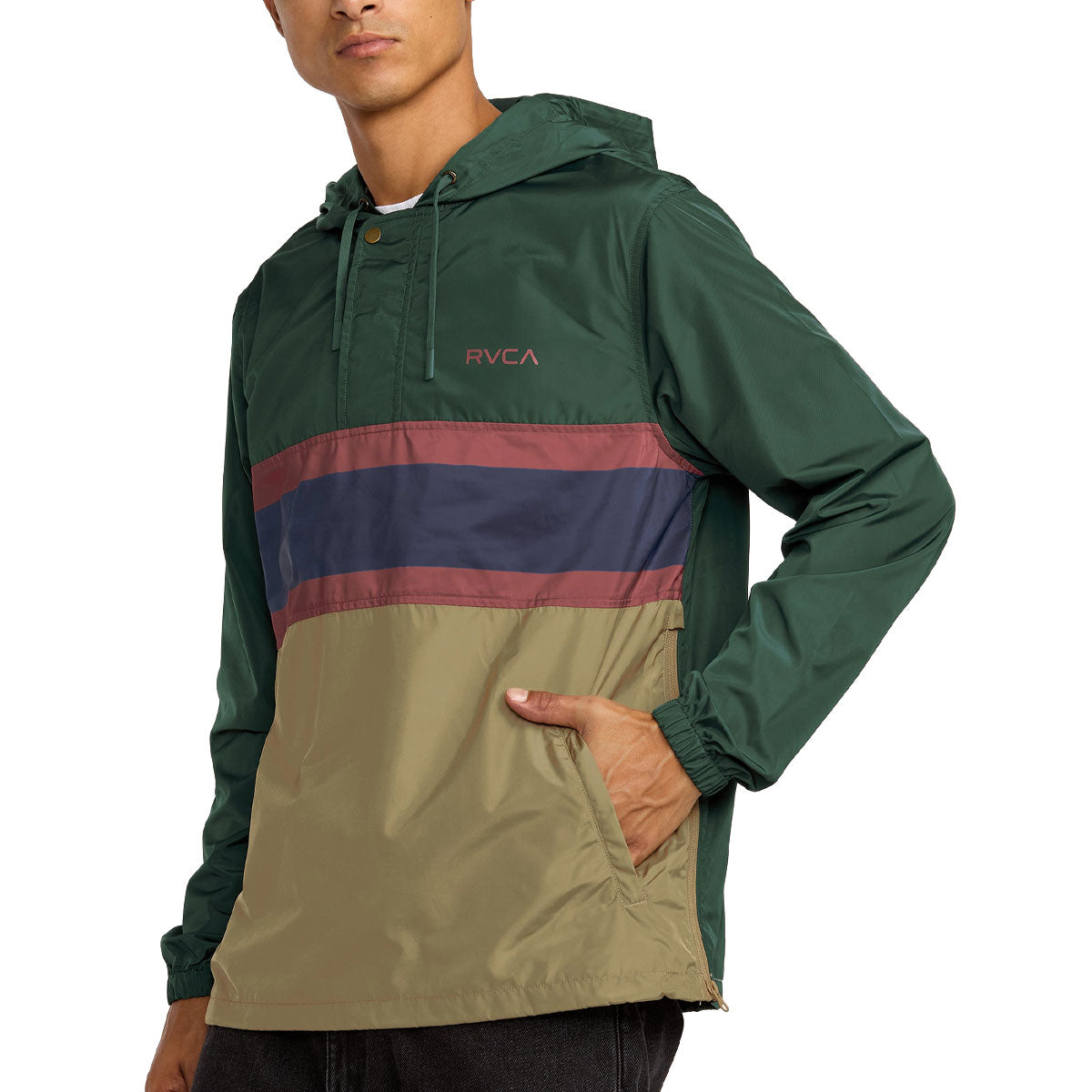 RVCA Meyer II Packable Anorak Jacket - Hunter Green image 4