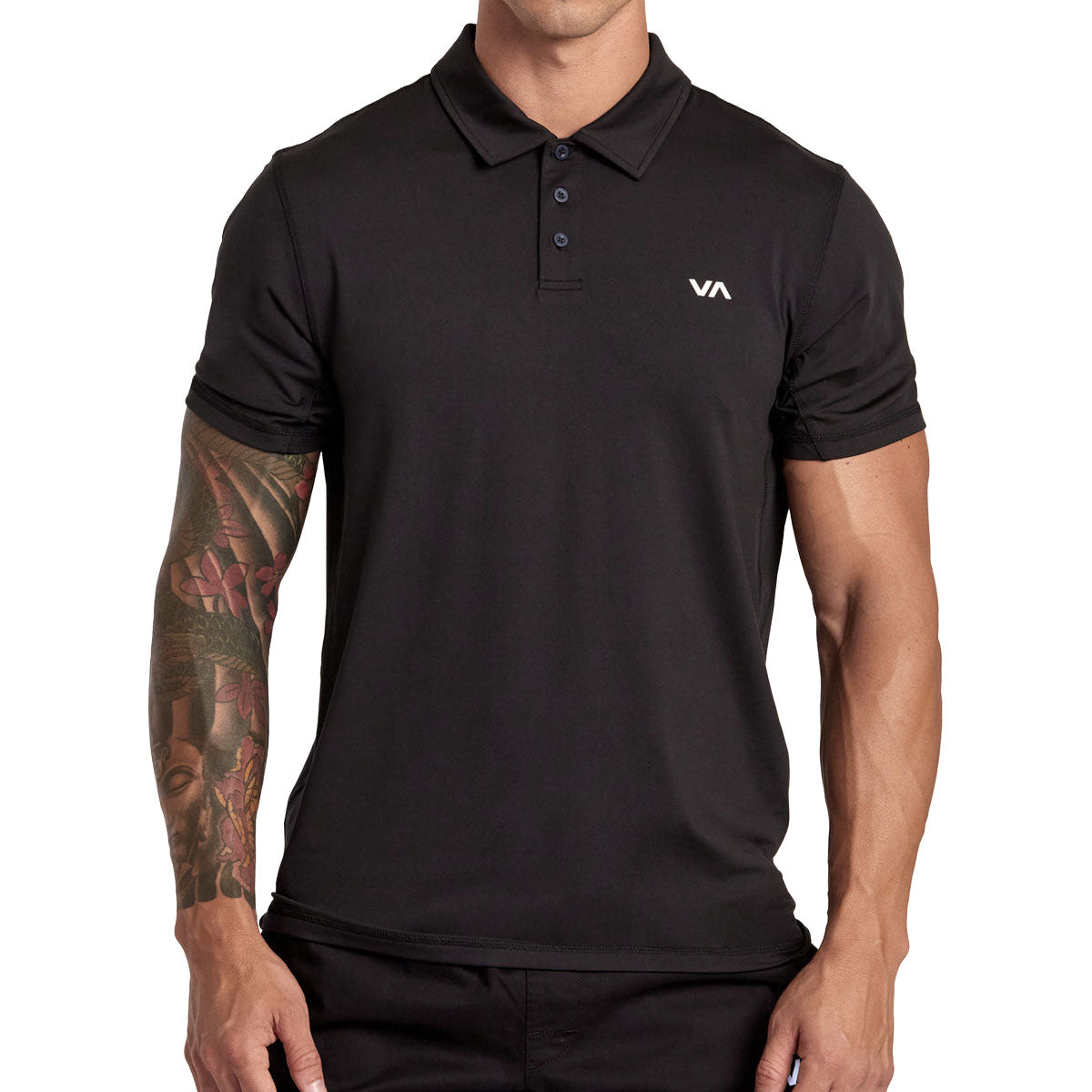 RVCA Sport Vent Polo Shirt - New Black image 2