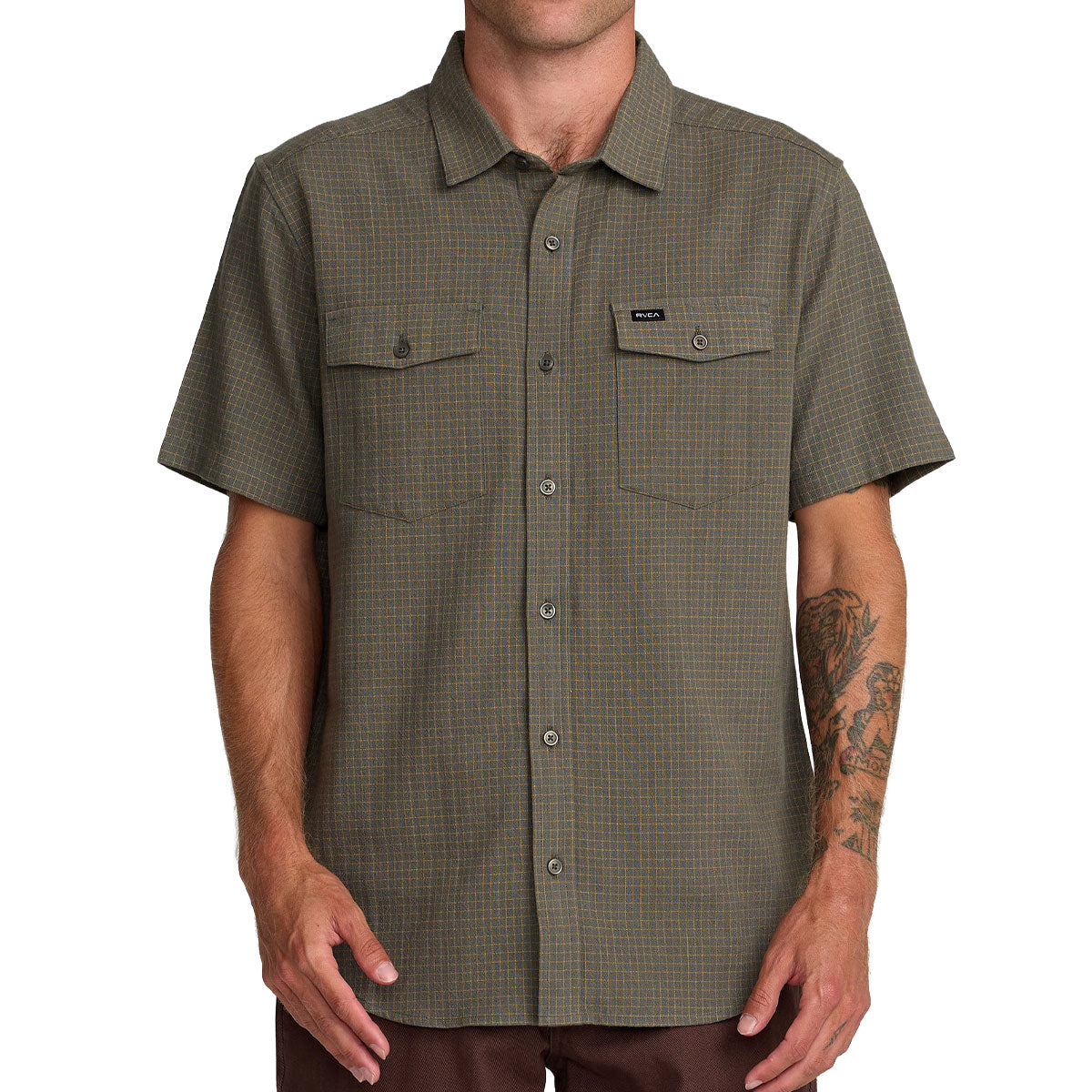 RVCA Costa Plaid Shirt - Sage Leaf image 1