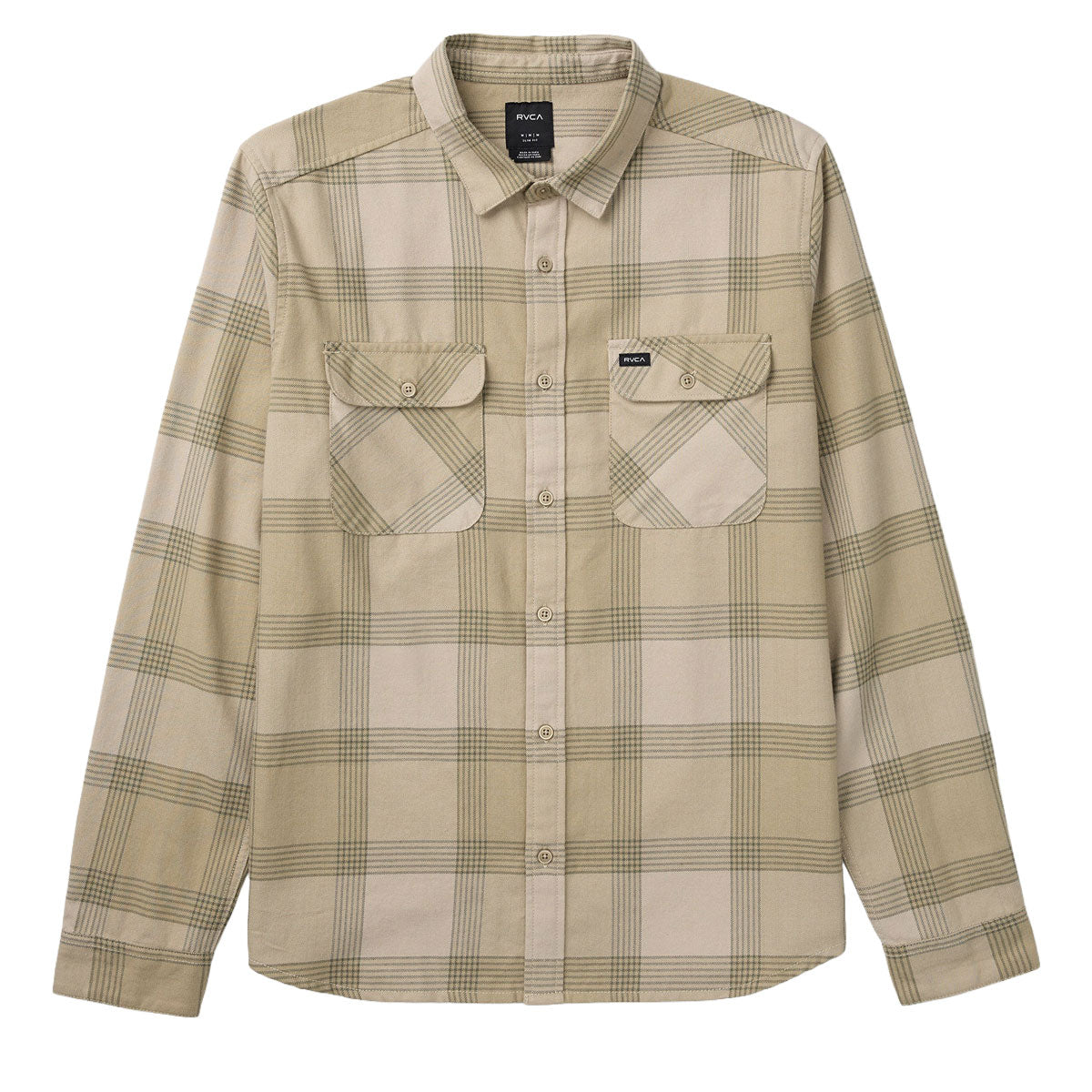 RVCA Thatll Work Flannel Shirt - Light Khaki image 5