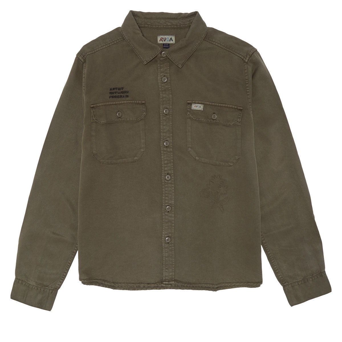 RVCA Mel G Moon Flower Long Sleeve Shirt - Mushroom image 1