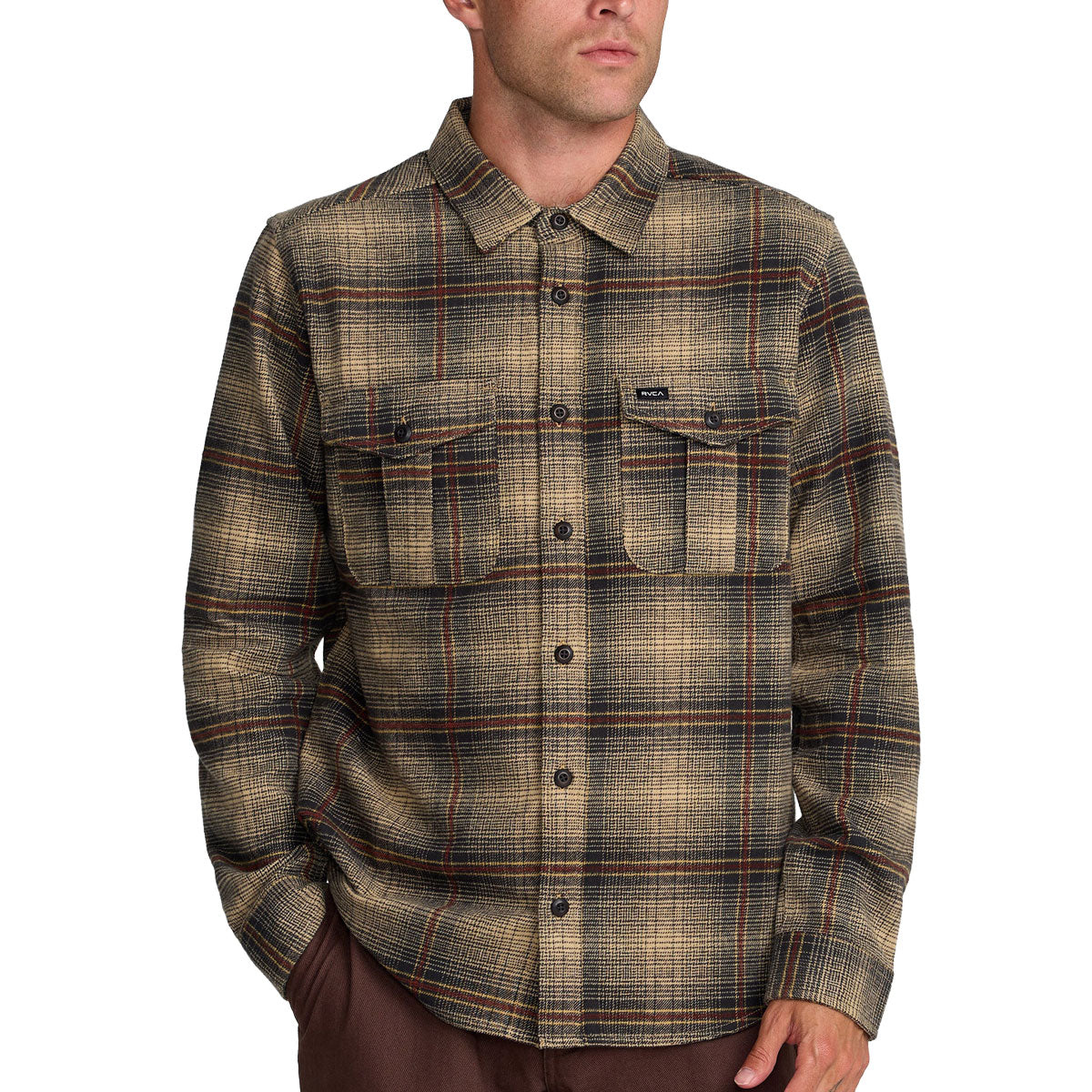 RVCA Hughes Flannel Shirt - Pirate Black image 1