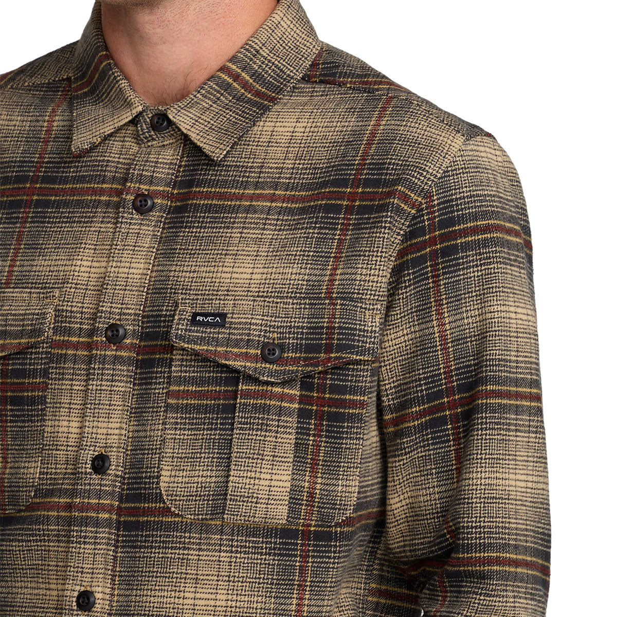 RVCA Hughes Flannel Shirt - Pirate Black image 3