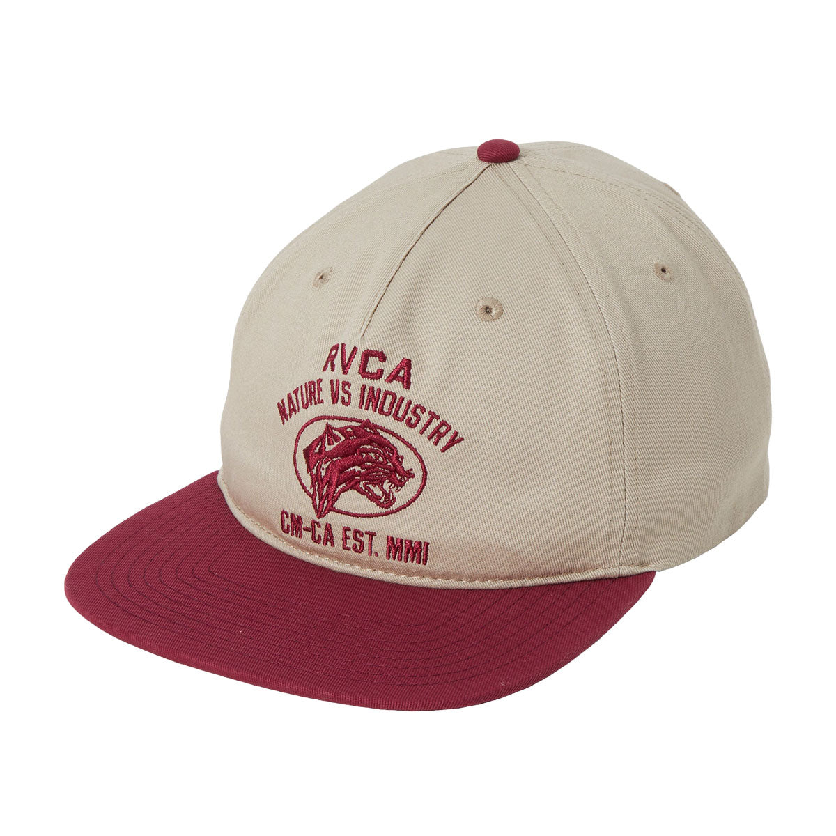 RVCA Sky Cat Snapback Hat - Slate Blue image 1