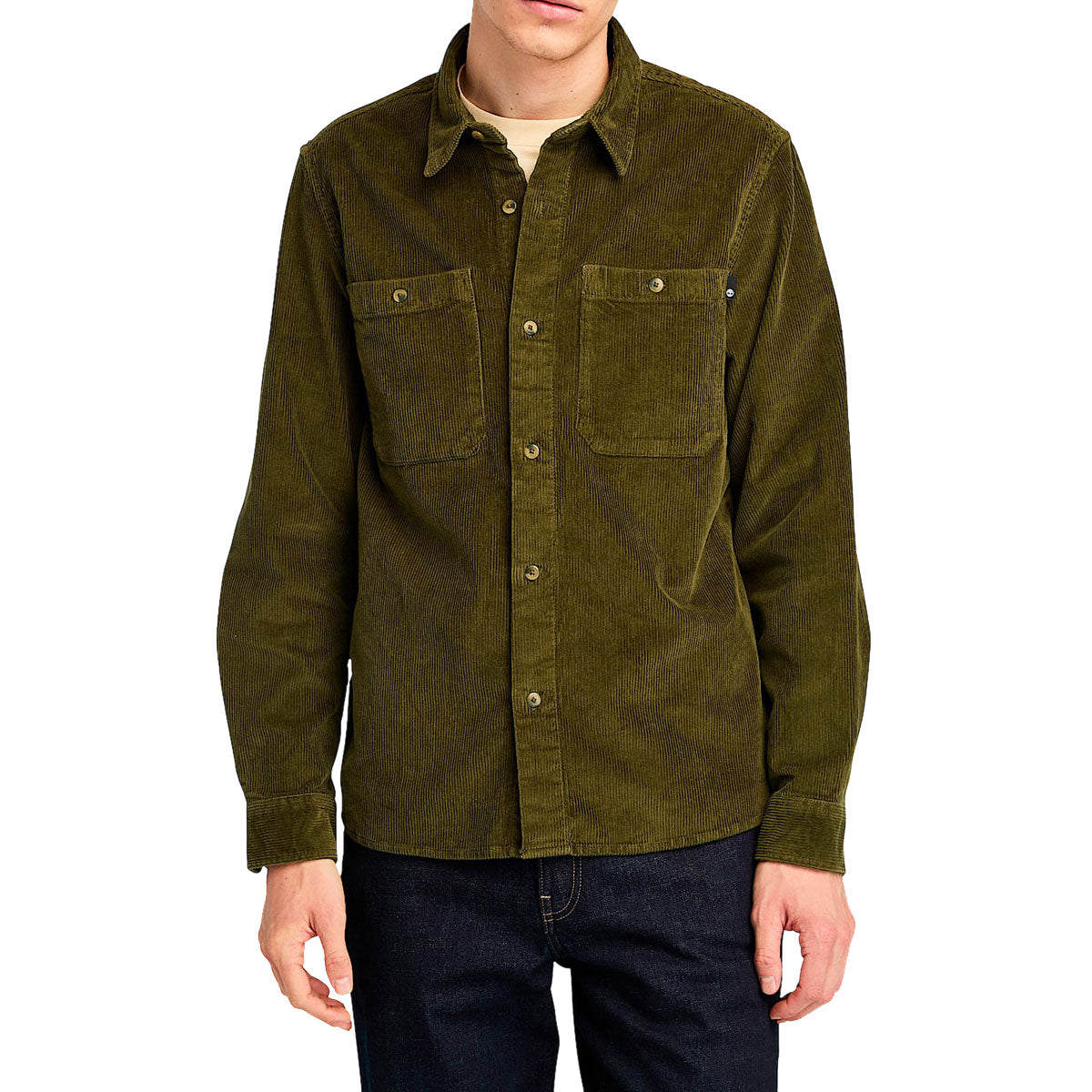 Timberland Corduroy Overshirt Jacket - Dark Olive image 1