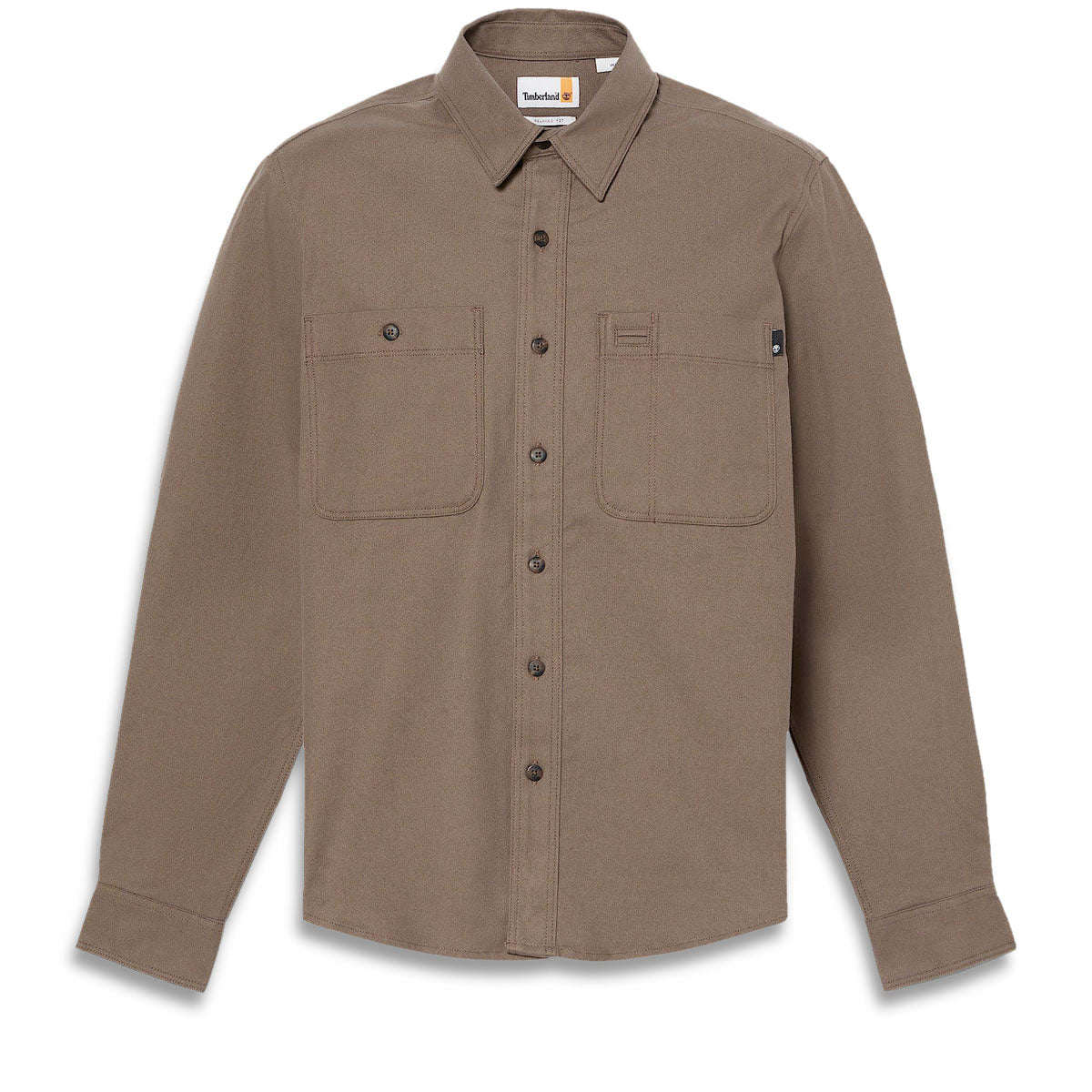 Timberland Brushed Twill Overshirt Jacket - Chocolate Chip image 4