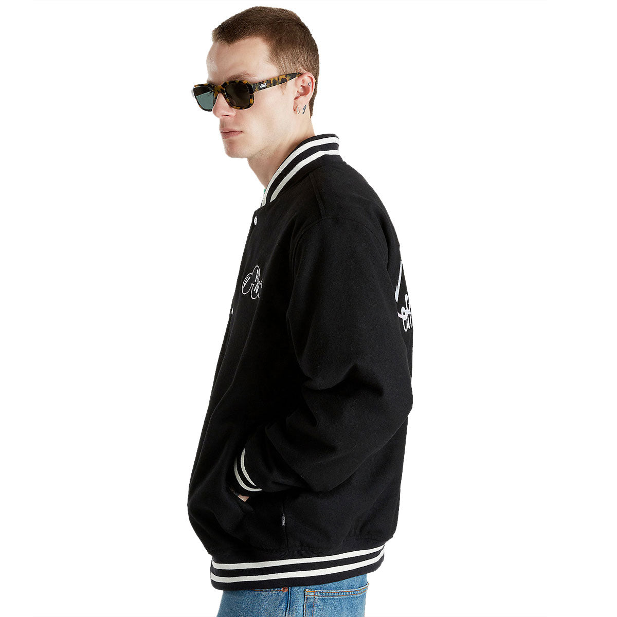 Vans Scuttle Baseball Jacket - Black image 3