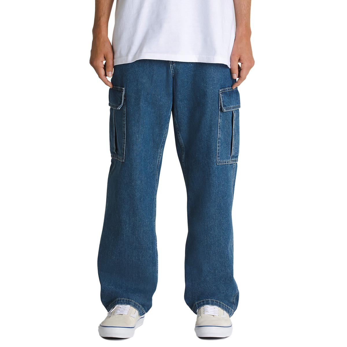 Vans Service Cargo Loose Denim Pants - Vintage Indigo image 1