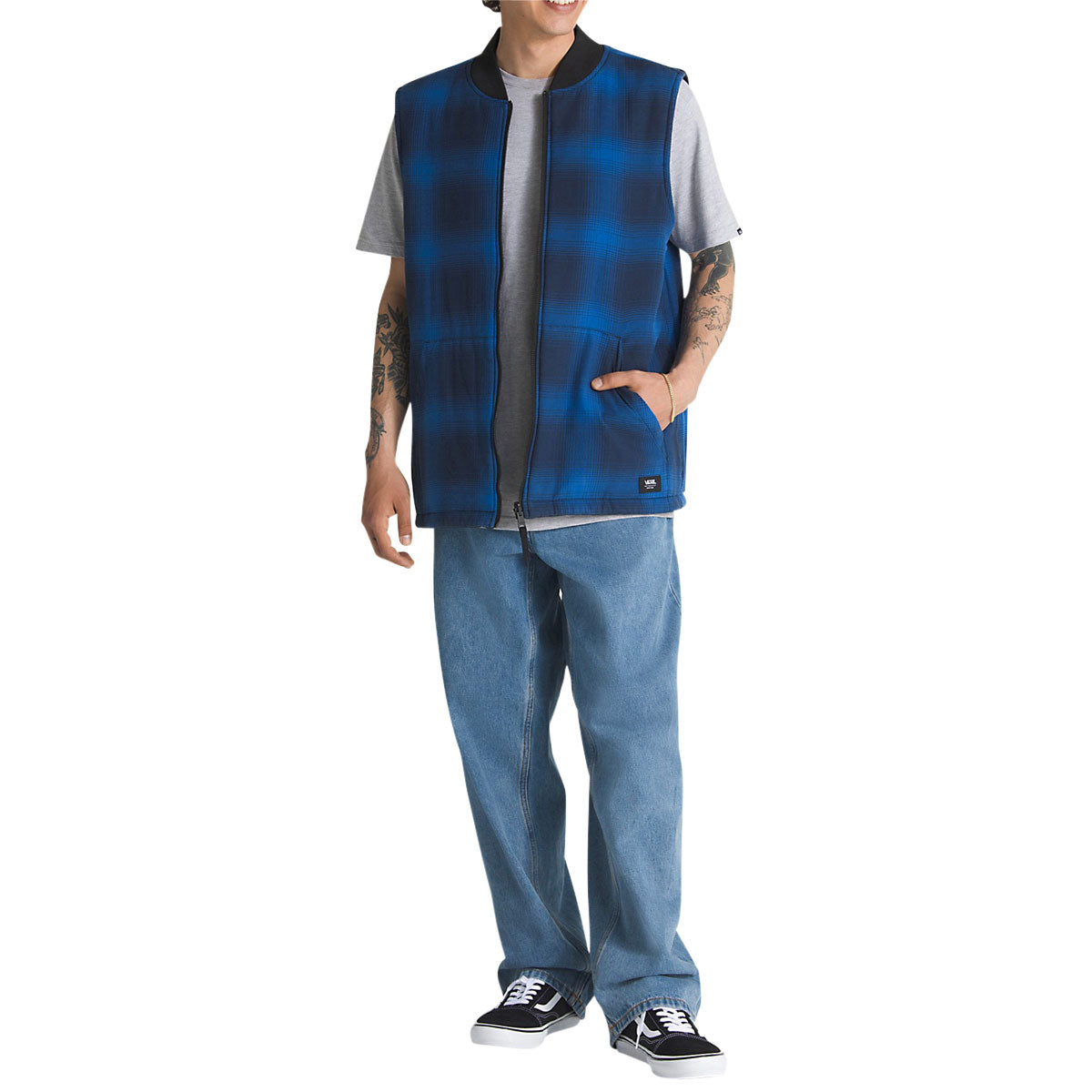 Vans Talbot Reversible Vest - Black/True Blue image 4