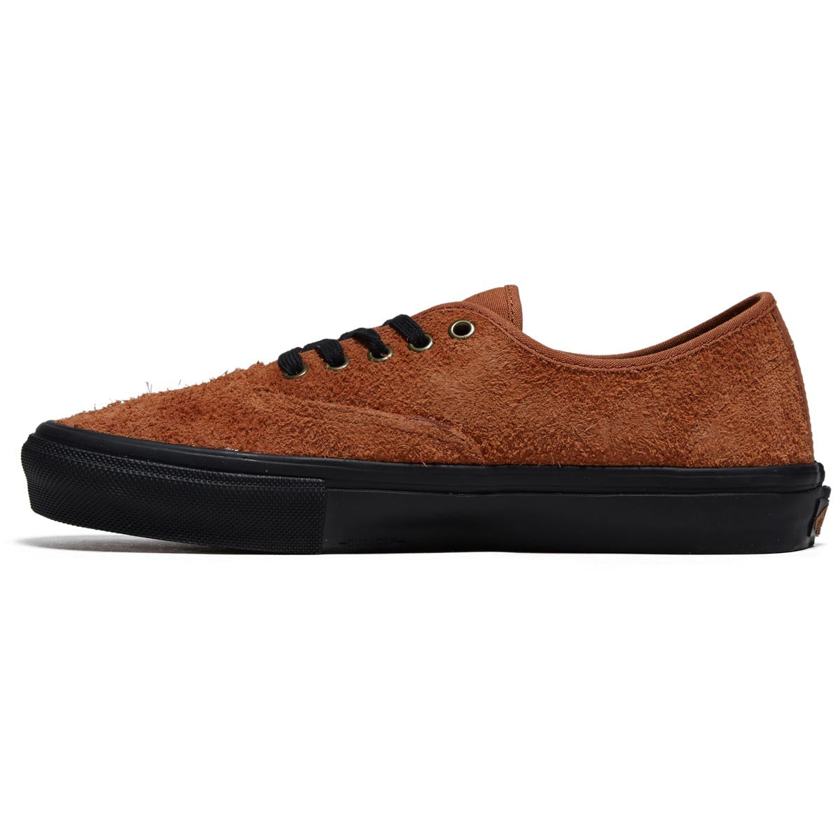 Vans Skate Authentic Shoes - Hairy Suede Black/Rust image 2