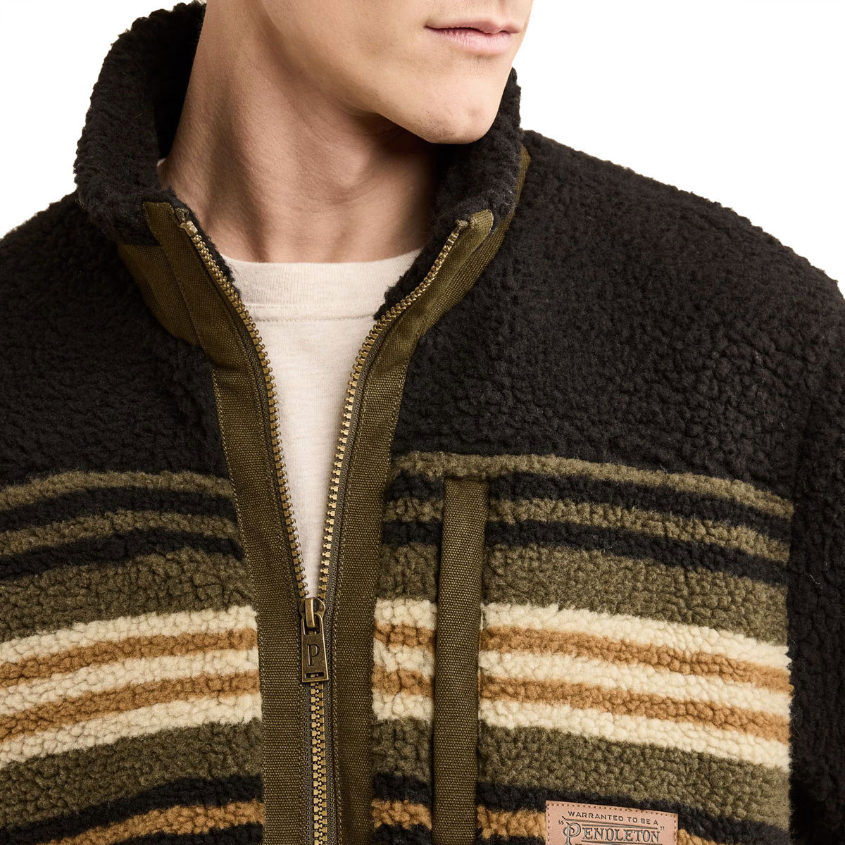 Pendleton Tahuya Berber Jacket - Olive Bronze Stripe image 3