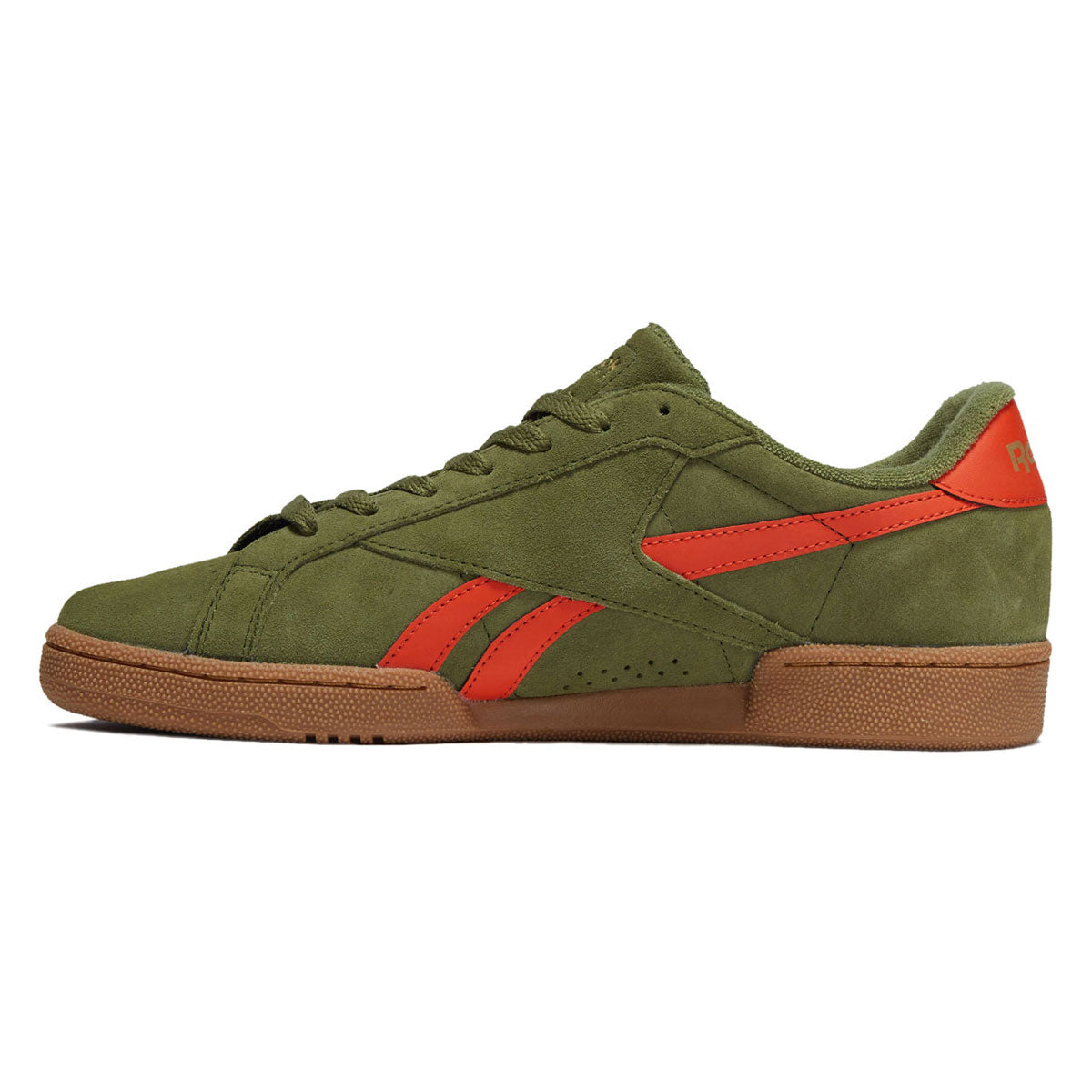 Reebok Club C Grounds UK Shoes - Deep Olive/Pump Orange/Gum image 2