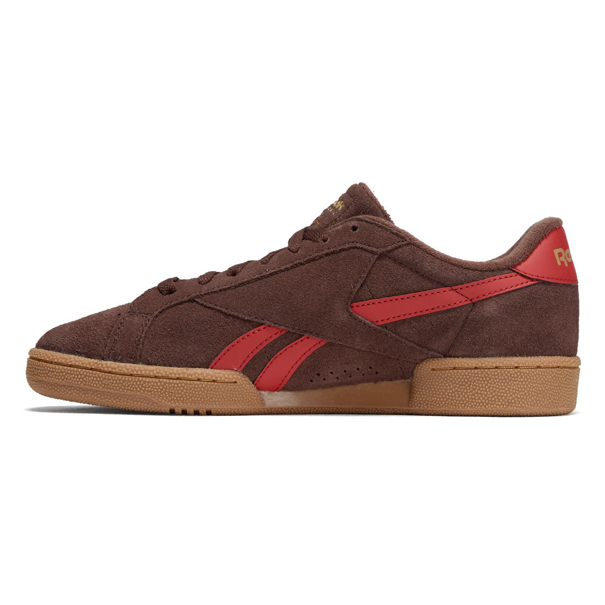 Reebok Club C Grounds UK Shoes - Campus Brown/Vector Red/Gum image 2