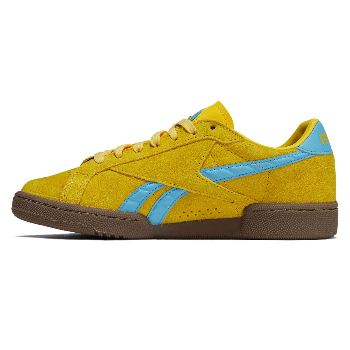 Reebok Womens Club C Grounds UK Shoes - Golden Haze/Future Cyan/Gum image 2